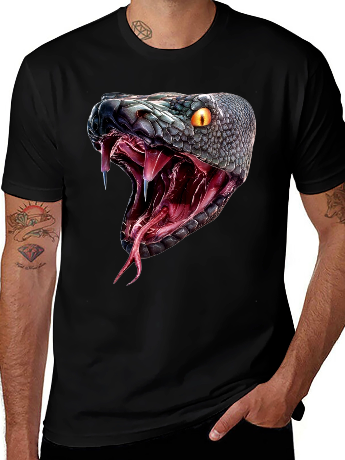 Variant 11 of Snake Bite T-Shirt - Bold Graphic Tee