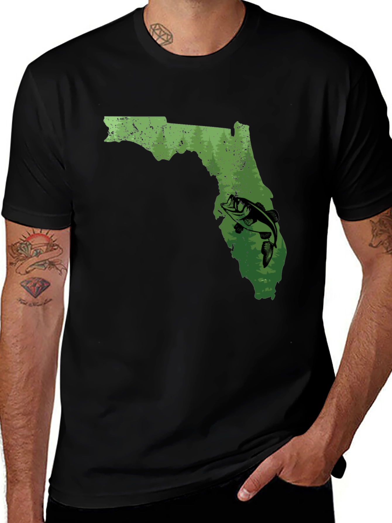 Variant 2 of Florida Fishing Graphic T-Shirt