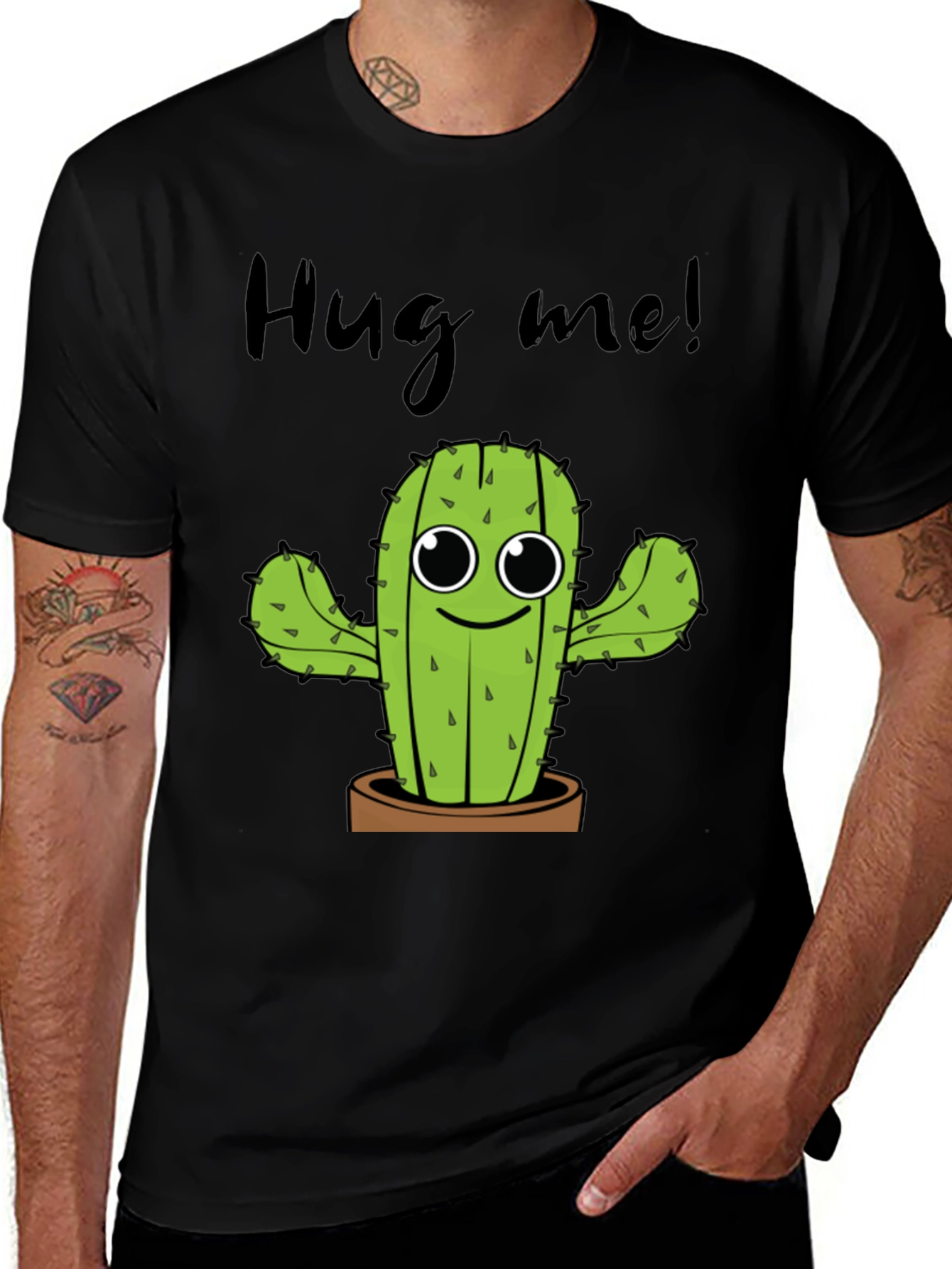Variant 22 of Hug Me Cactus Graphic Tee - Unisex Cotton T-Shirt