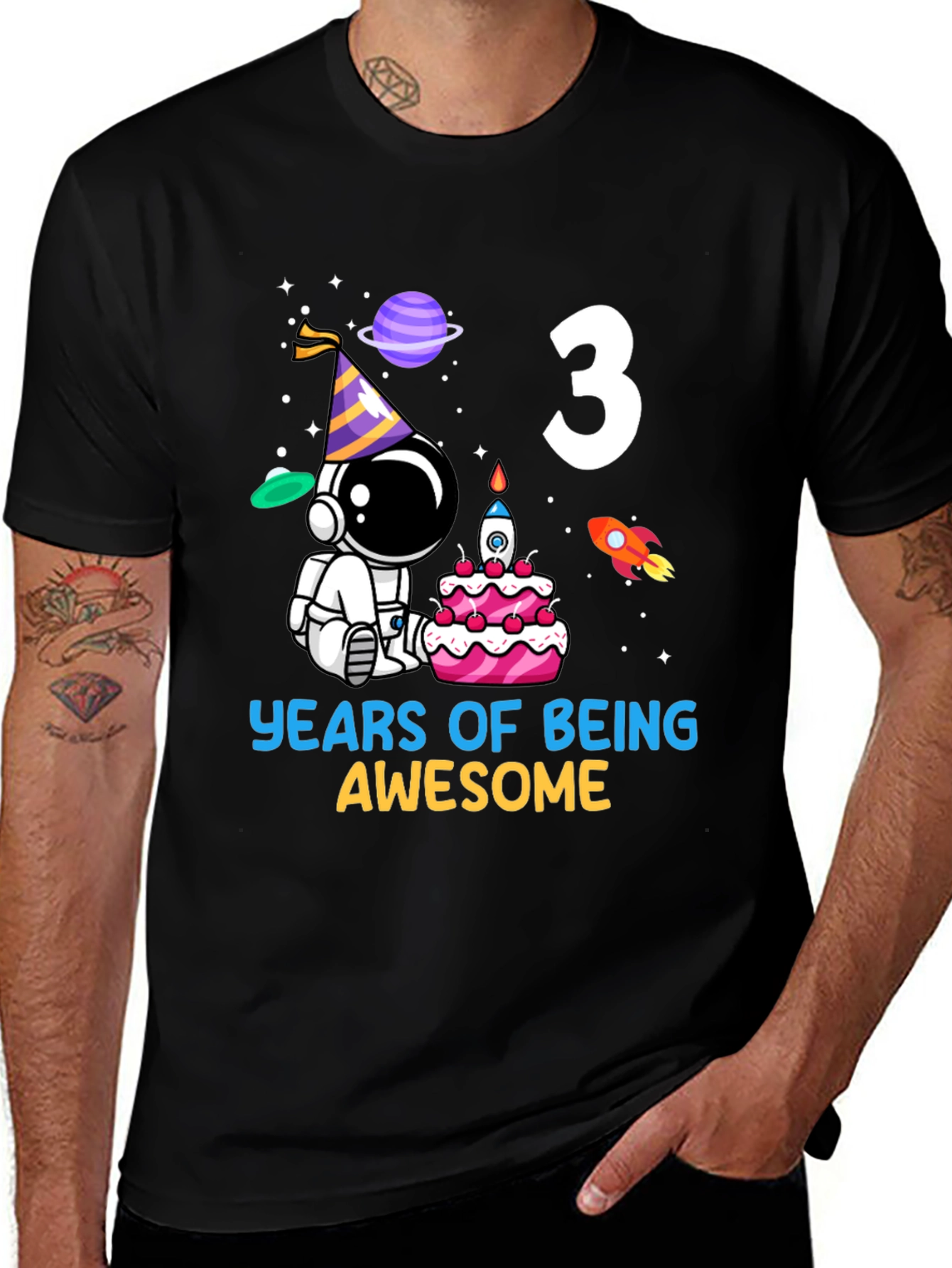 3rd Birthday Astronaut T-Shirt