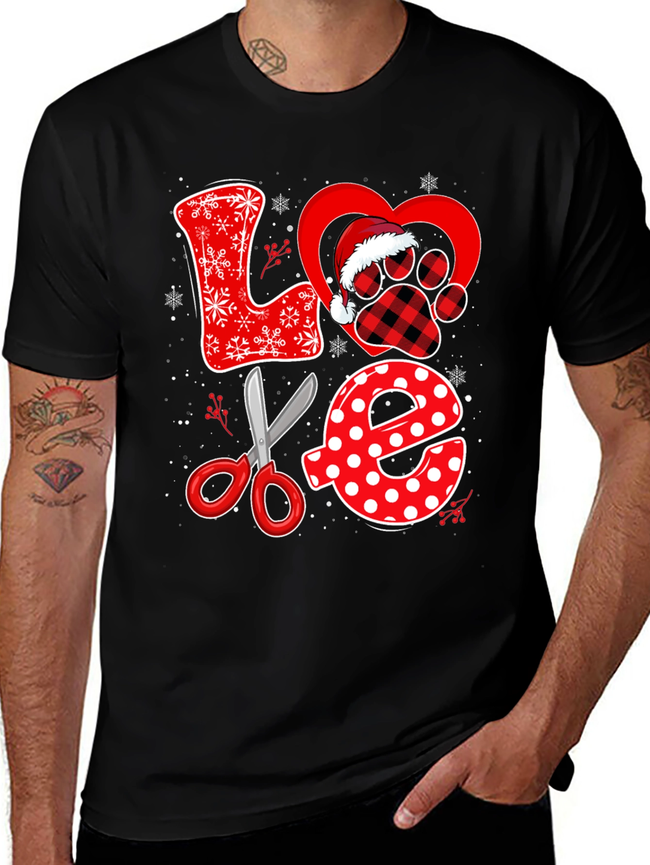 Black Love Grooming Black T-shirt main image