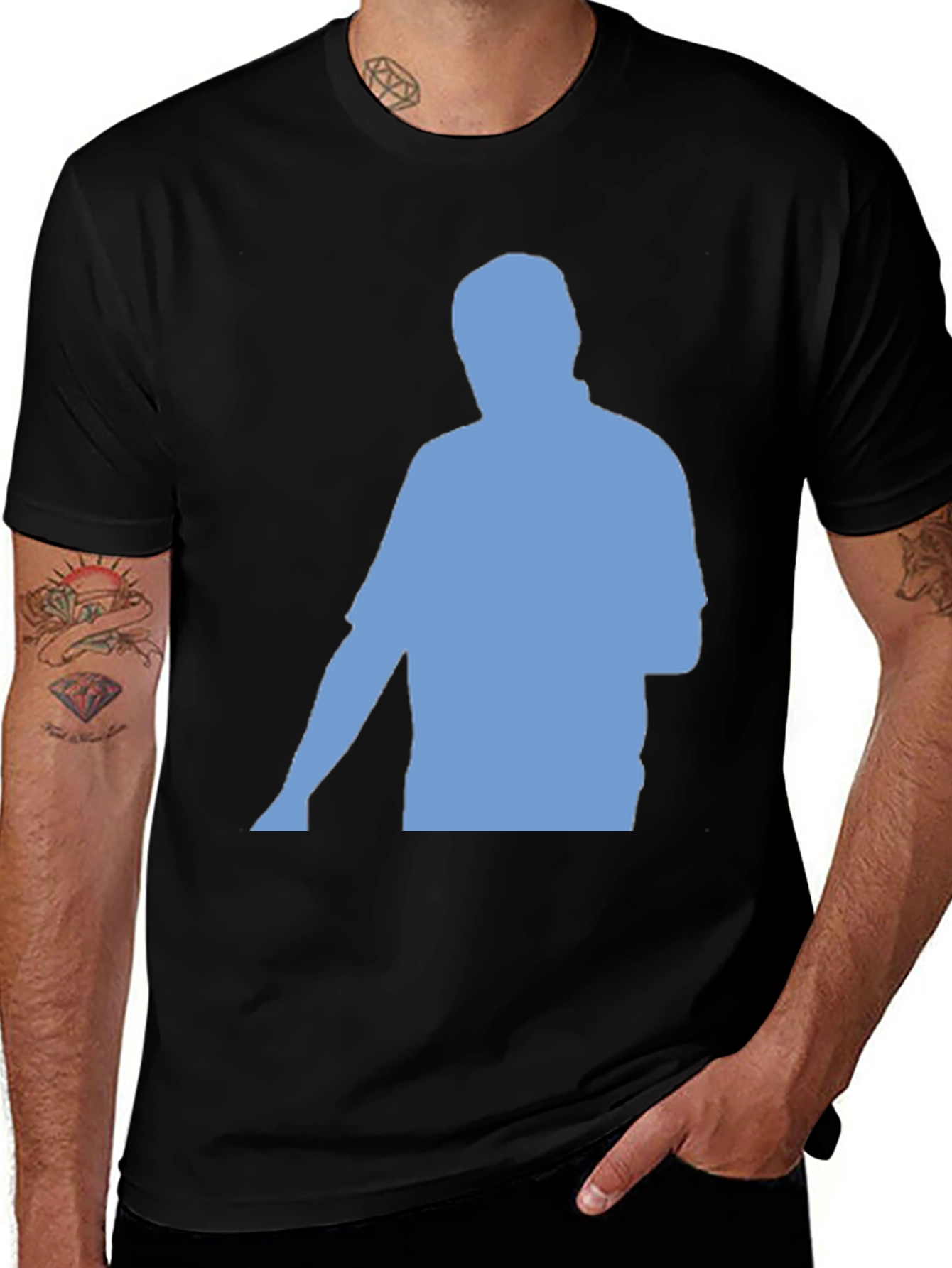 Variant 12 of Silhouette Graphic Black T-Shirt