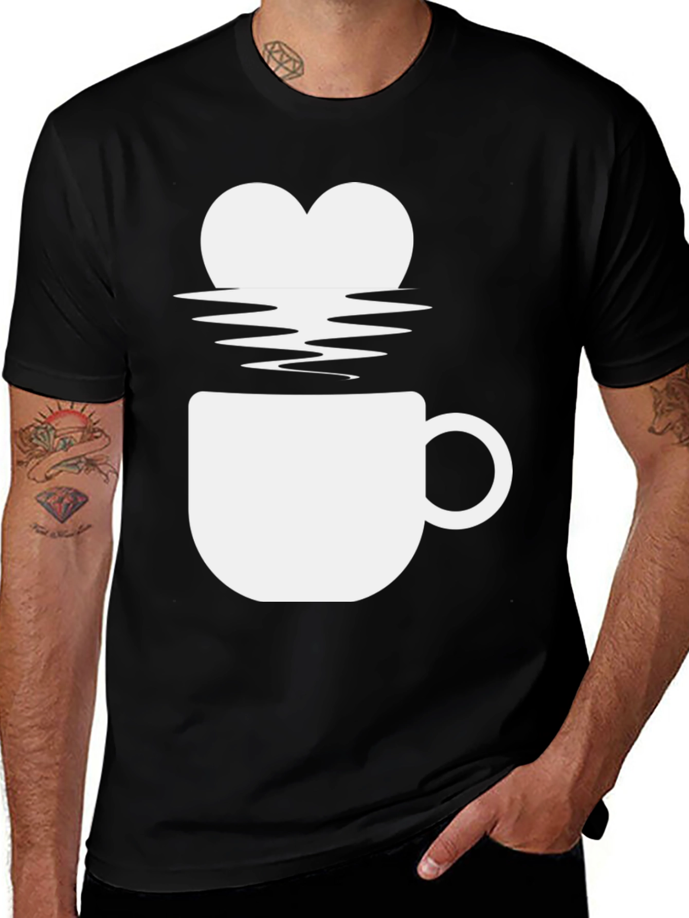 Variant 7 of Heart Coffee Mug Graphic Tee