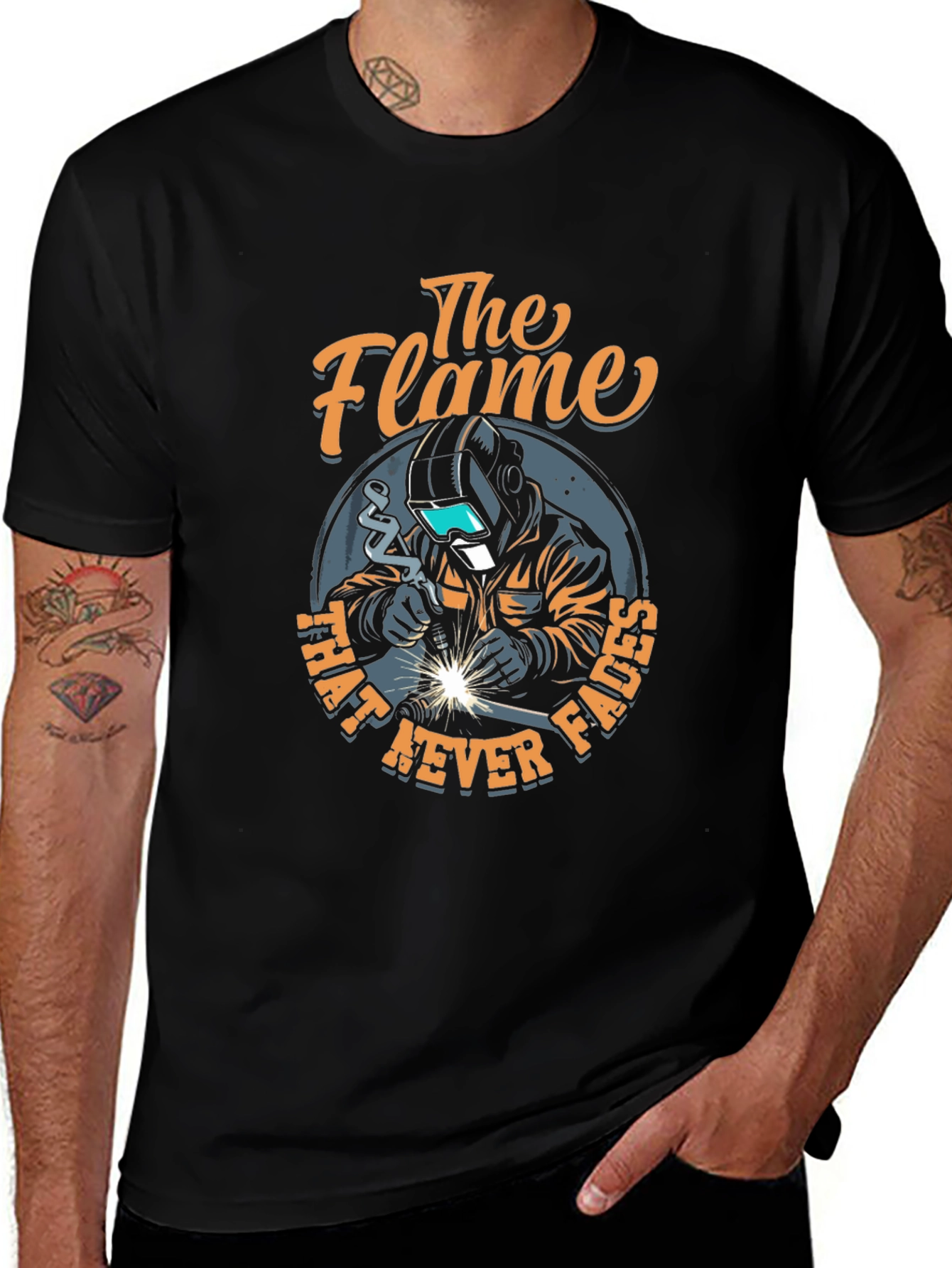 Variant 23 of Welder T-Shirt - The Flame That Never Fades