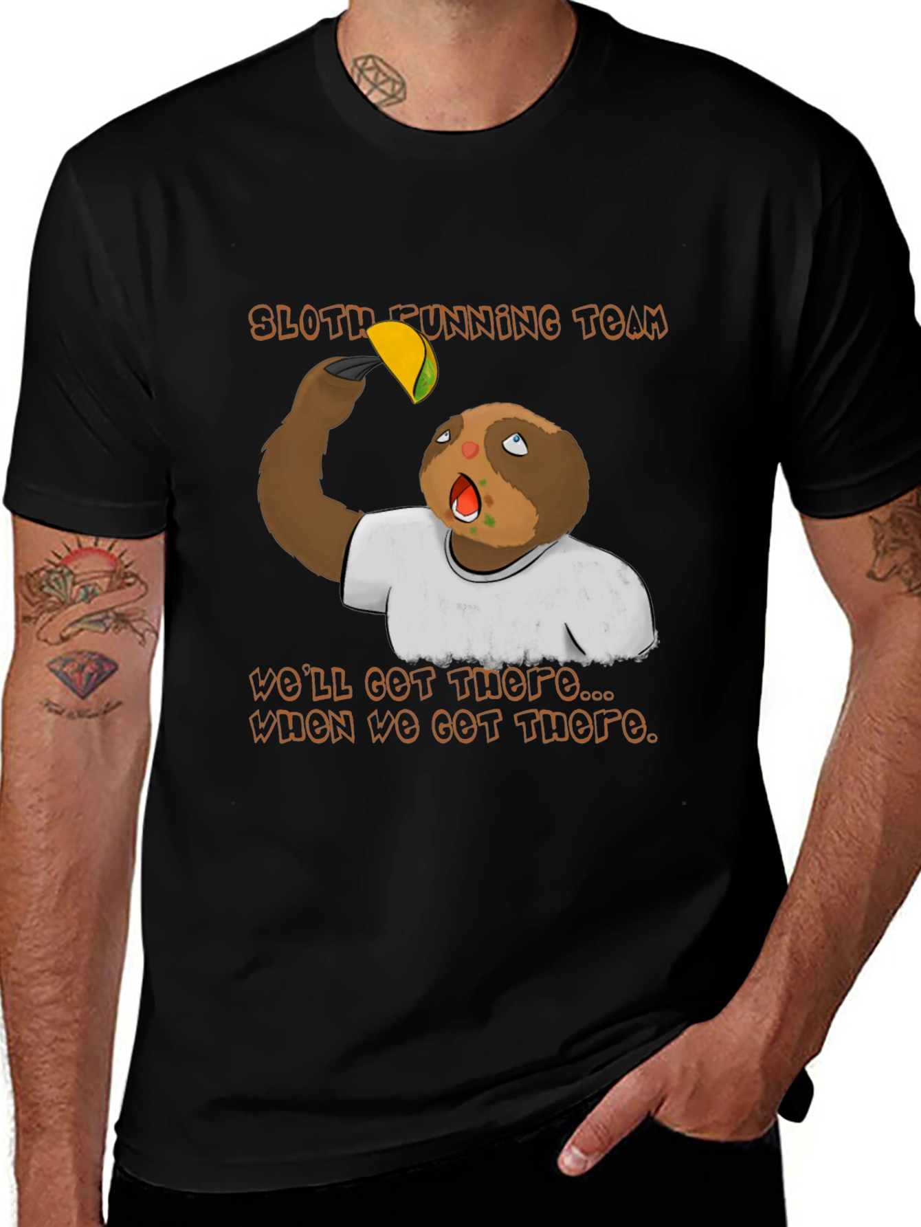 Variant 29 of Sloth Running Team Taco T-Shirt