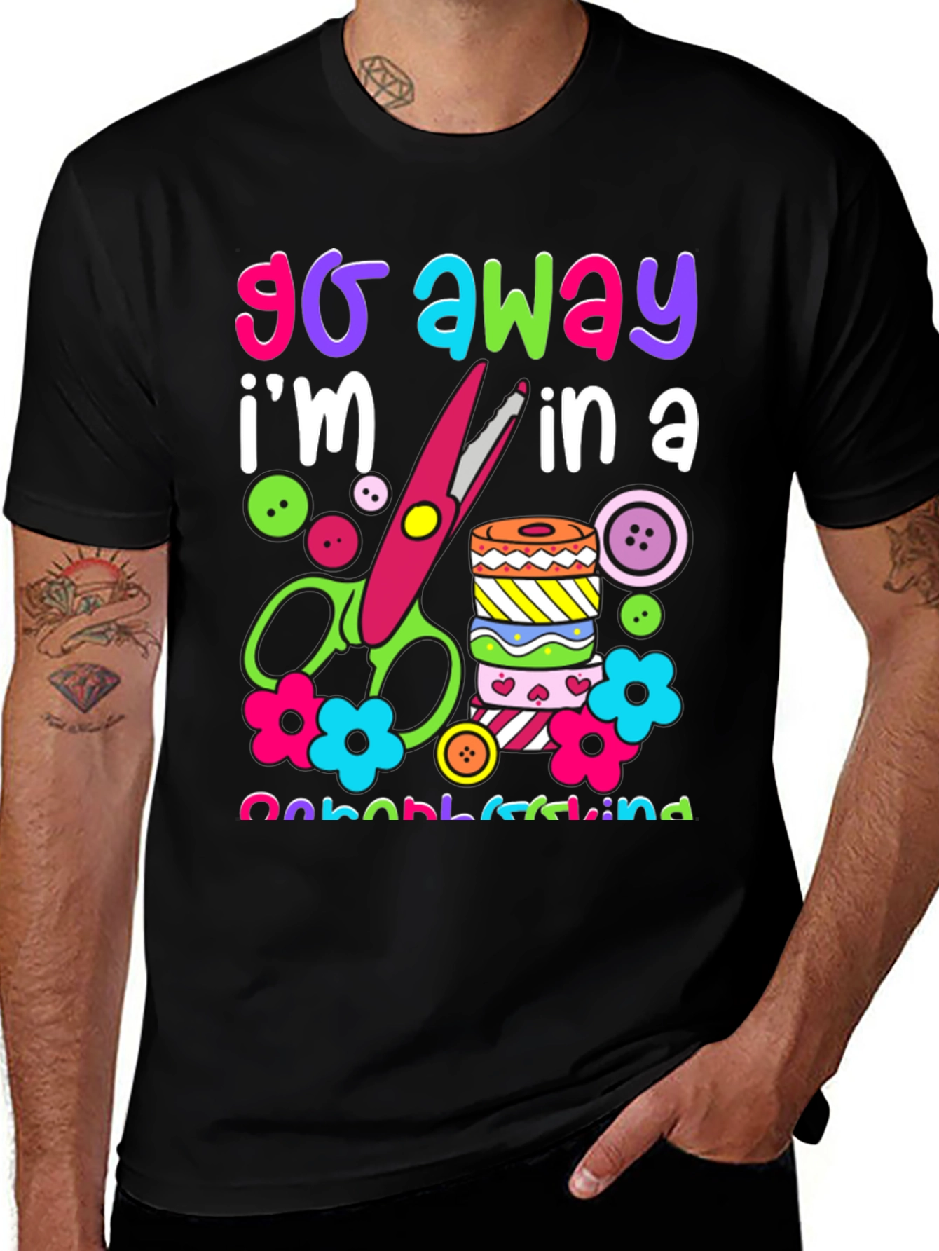 Variant 9 of Go Away I'm In a Crafting Kind of Mood T-Shirt