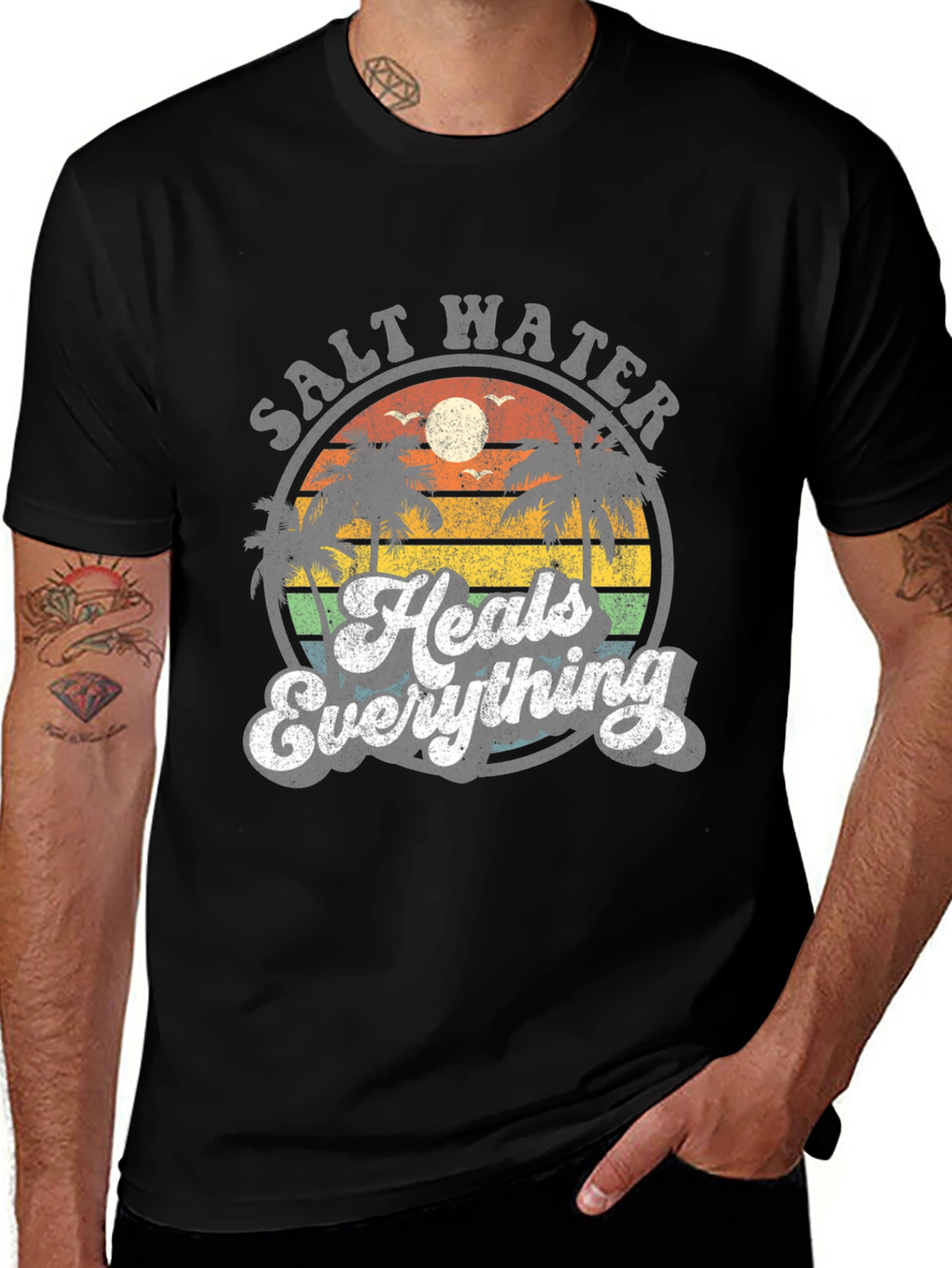 Variant 4 of Salt Water Heals Everything Graphic Tee