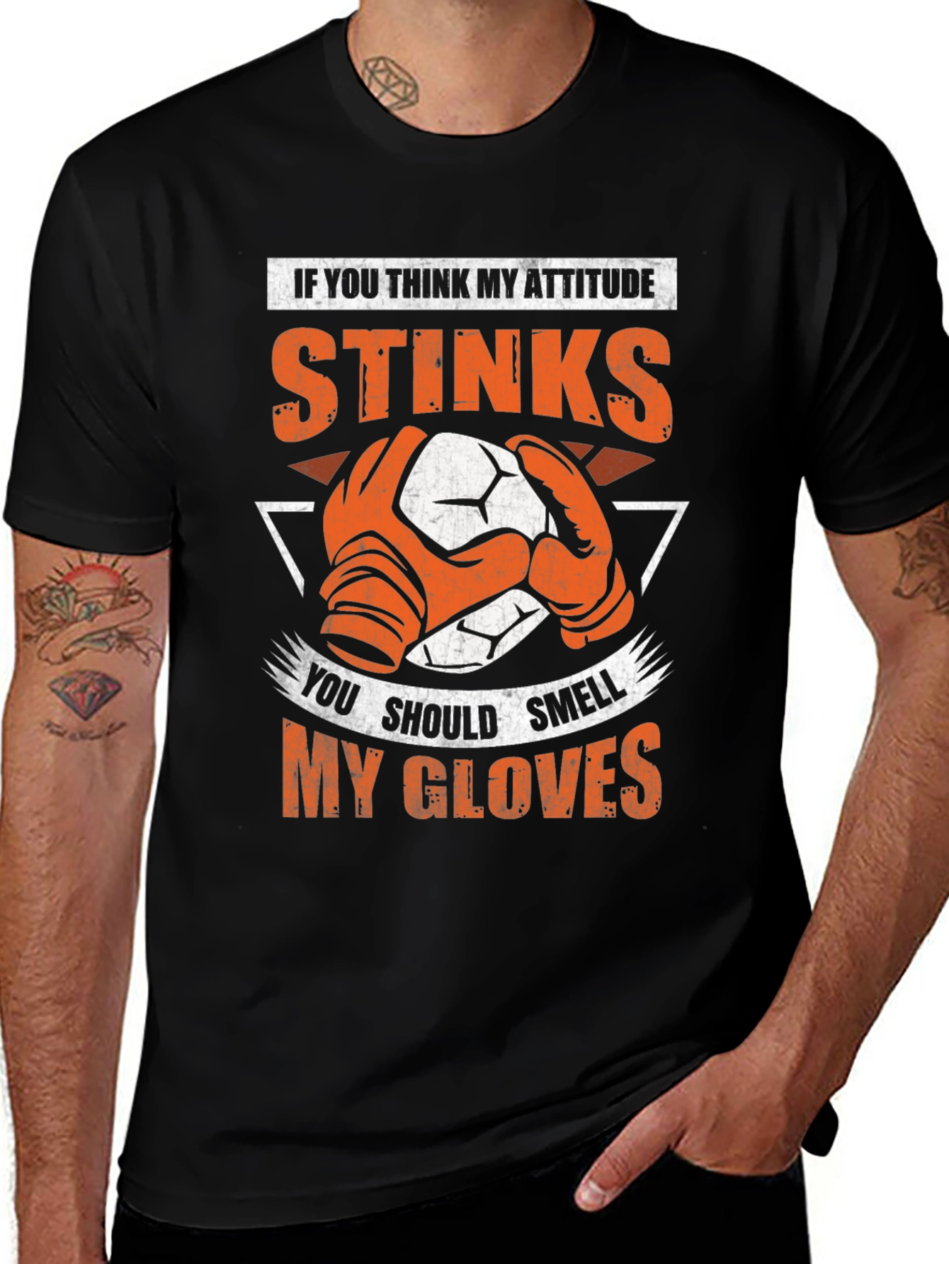 Variant 26 of Attitude Stinks Soccer Goalie Graphic Tee