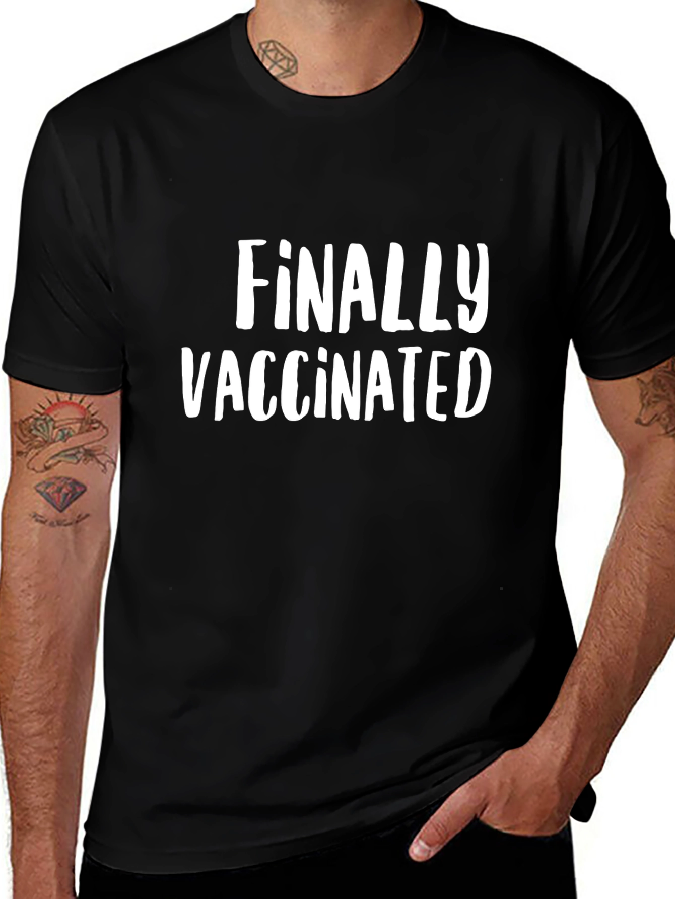 Variant 6 of Finally Vaccinated Tee - Celebrate Health