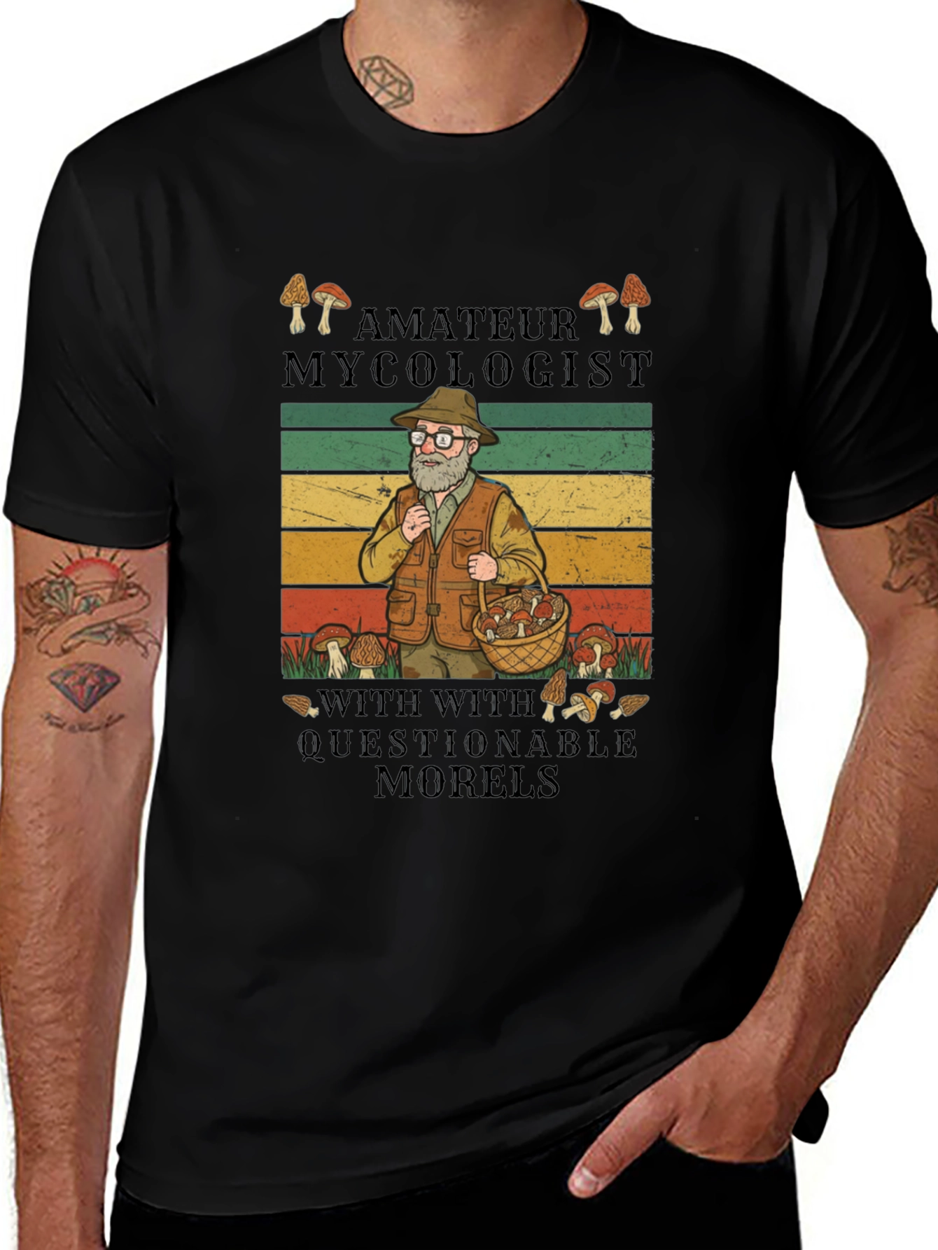 Variant 21 of Amateur Mycologist T-Shirt - Questionable Morels