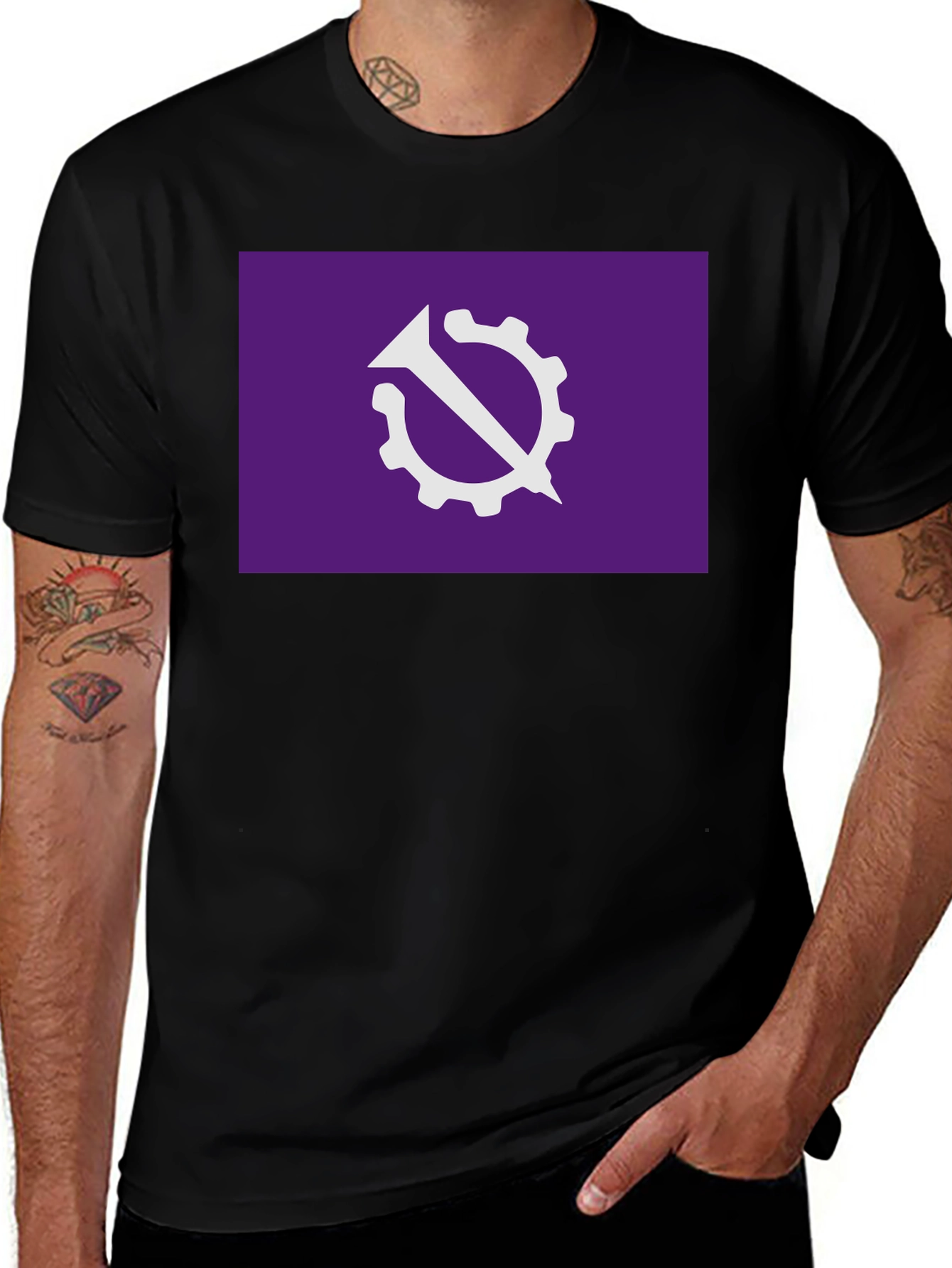 Variant 22 of Purple Mechanicus T-Shirt - Geek Chic Style