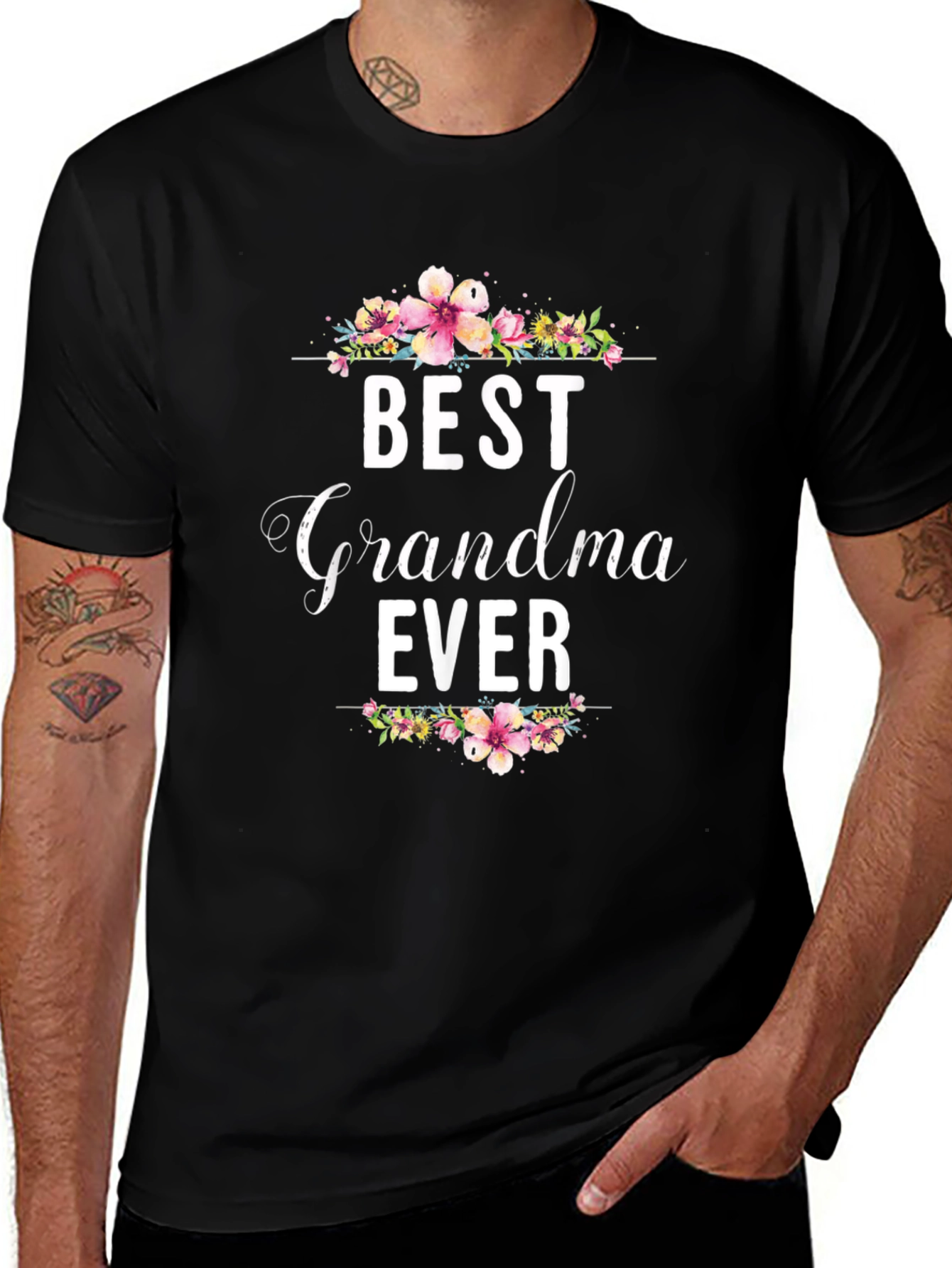 Best Grandma Ever Floral T-Shirt