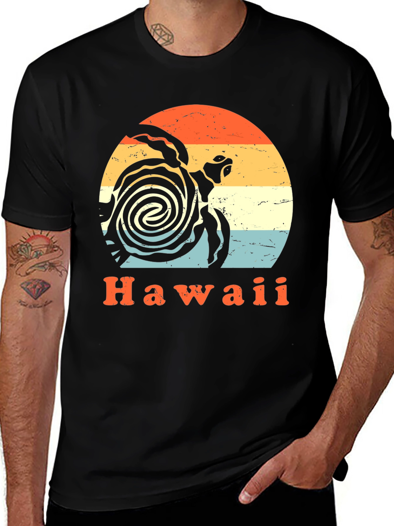 Variant 11 of Retro Hawaii Turtle T-Shirt - Vintage Style