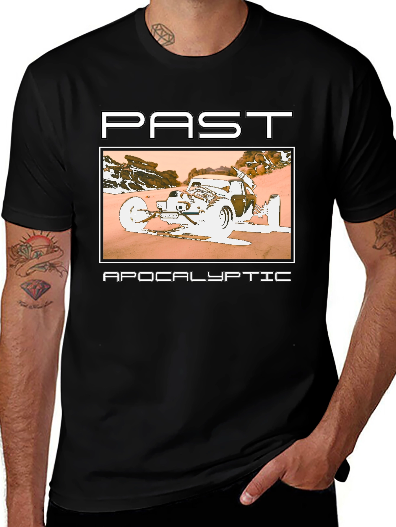 Variant 4 of Past Apocalyptic Graphic Tee - Black