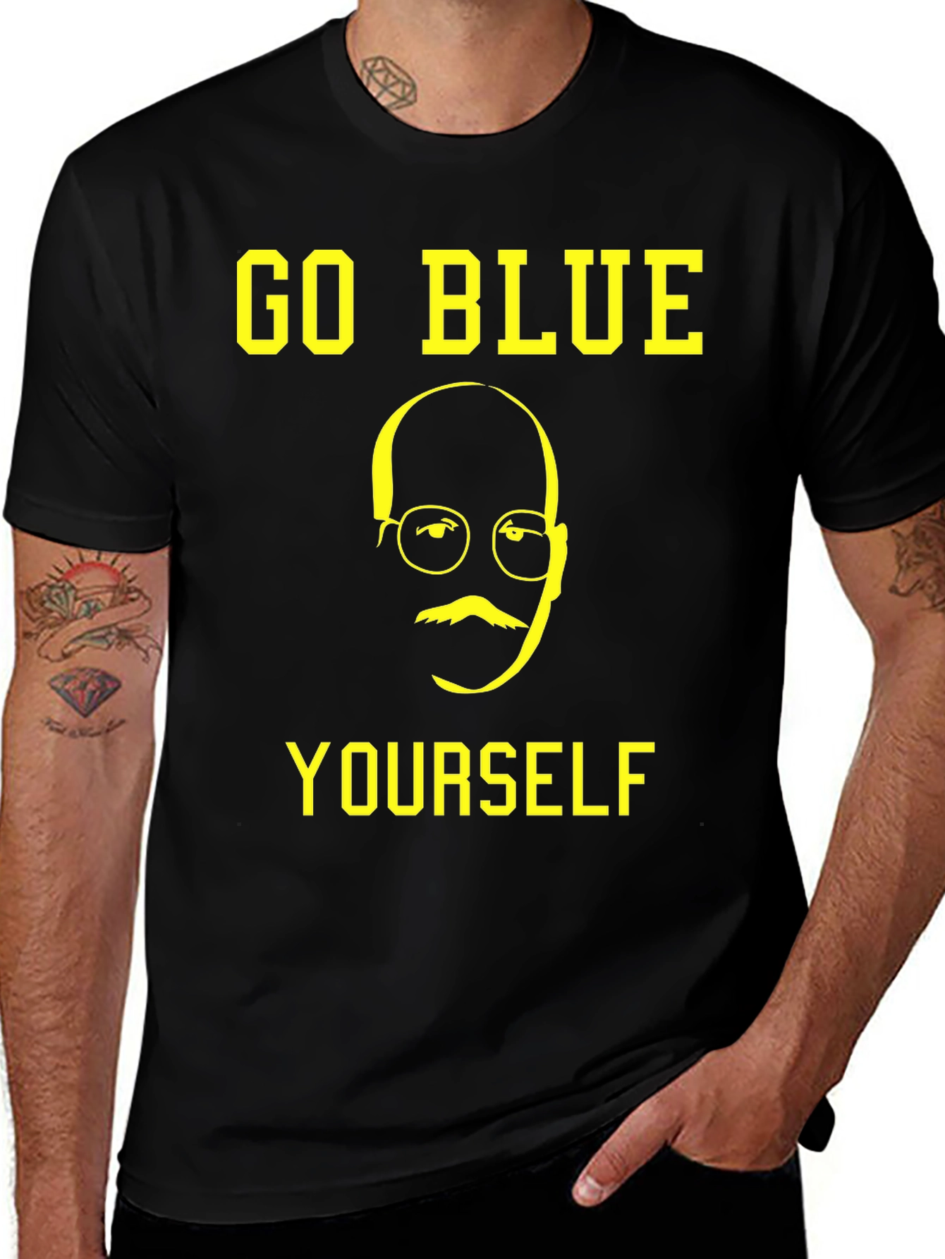 Variant 5 of Go Blue Yourself Funny T-Shirt
