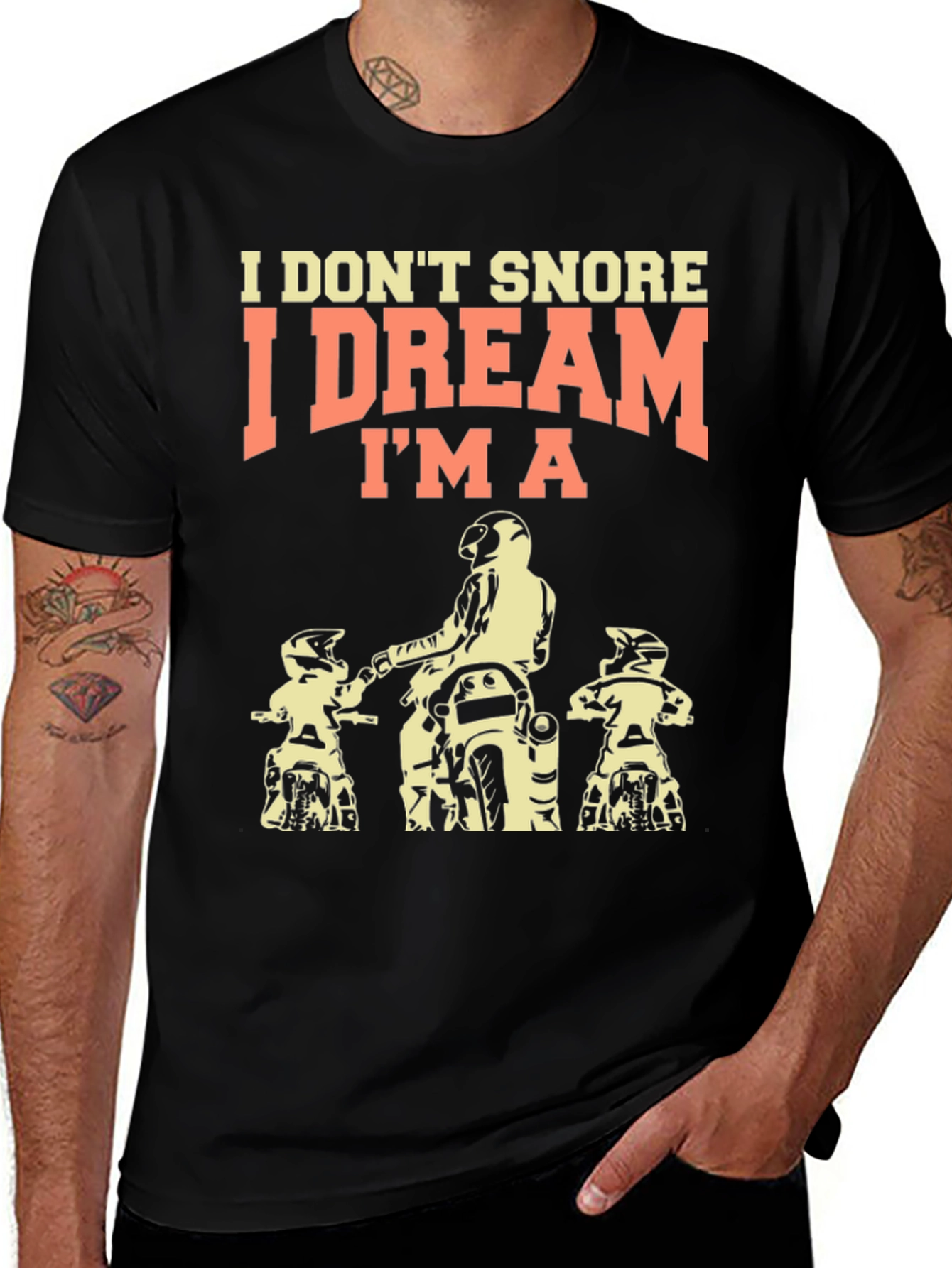 Variant 19 of I Dream I'm a Motorcycle Rider T-Shirt