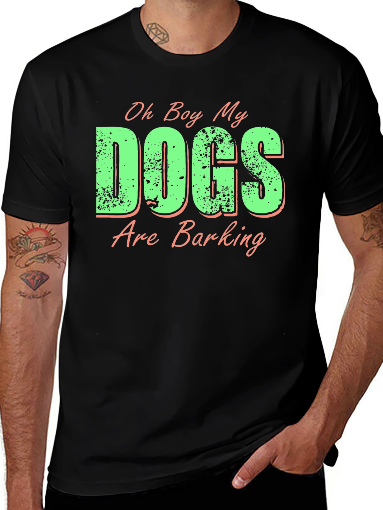 Variant 19 of Funny "Dogs Are Barking" Graphic Tee