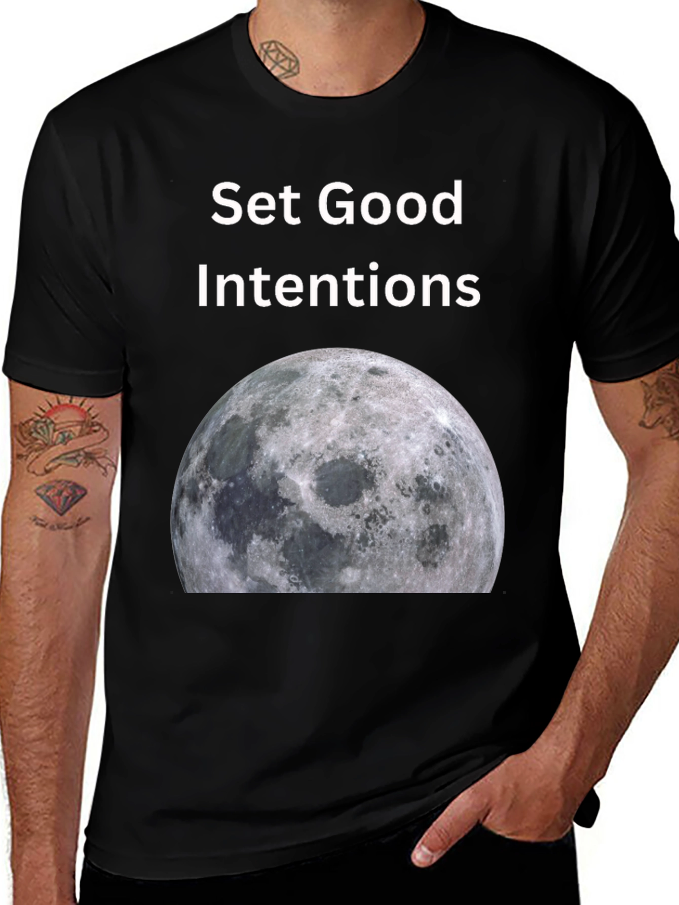 Variant 26 of Set Good Intentions Moon Graphic Tee