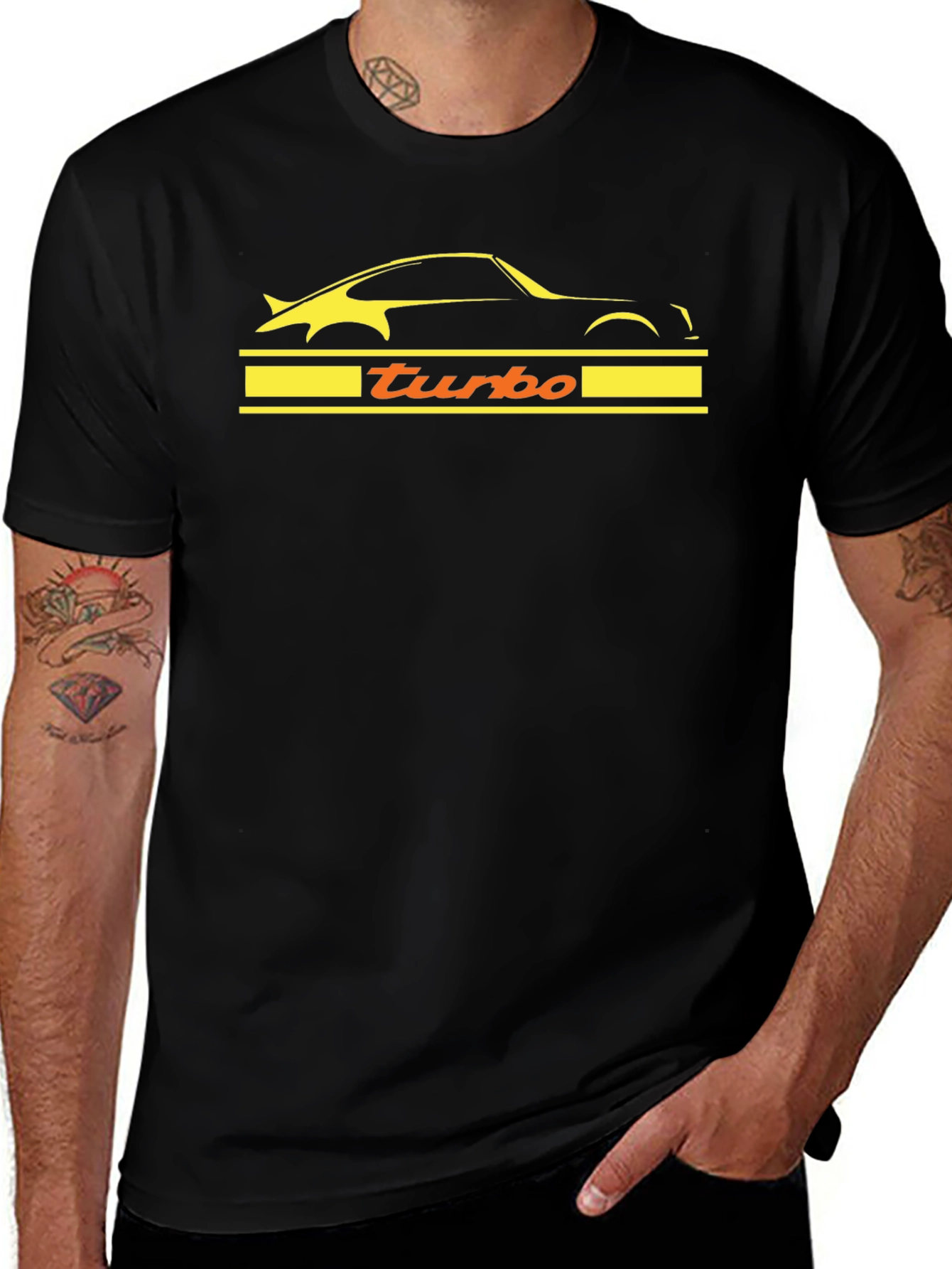 Variant 10 of Turbo Car Graphic T-Shirt - Classic Automotive Design
