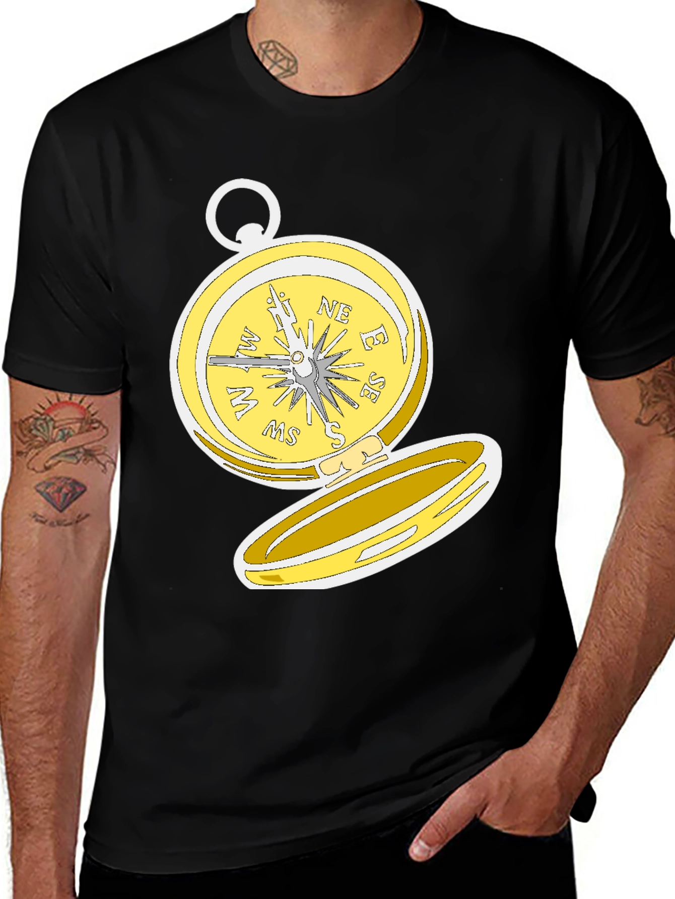 Variant 22 of Compass Graphic Tee - Classic Traveler Style