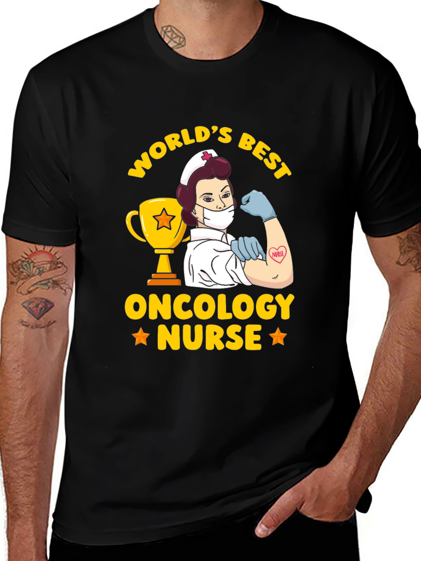 Oncology Nurse T-Shirt - World's Best Nurse Graphic Tee