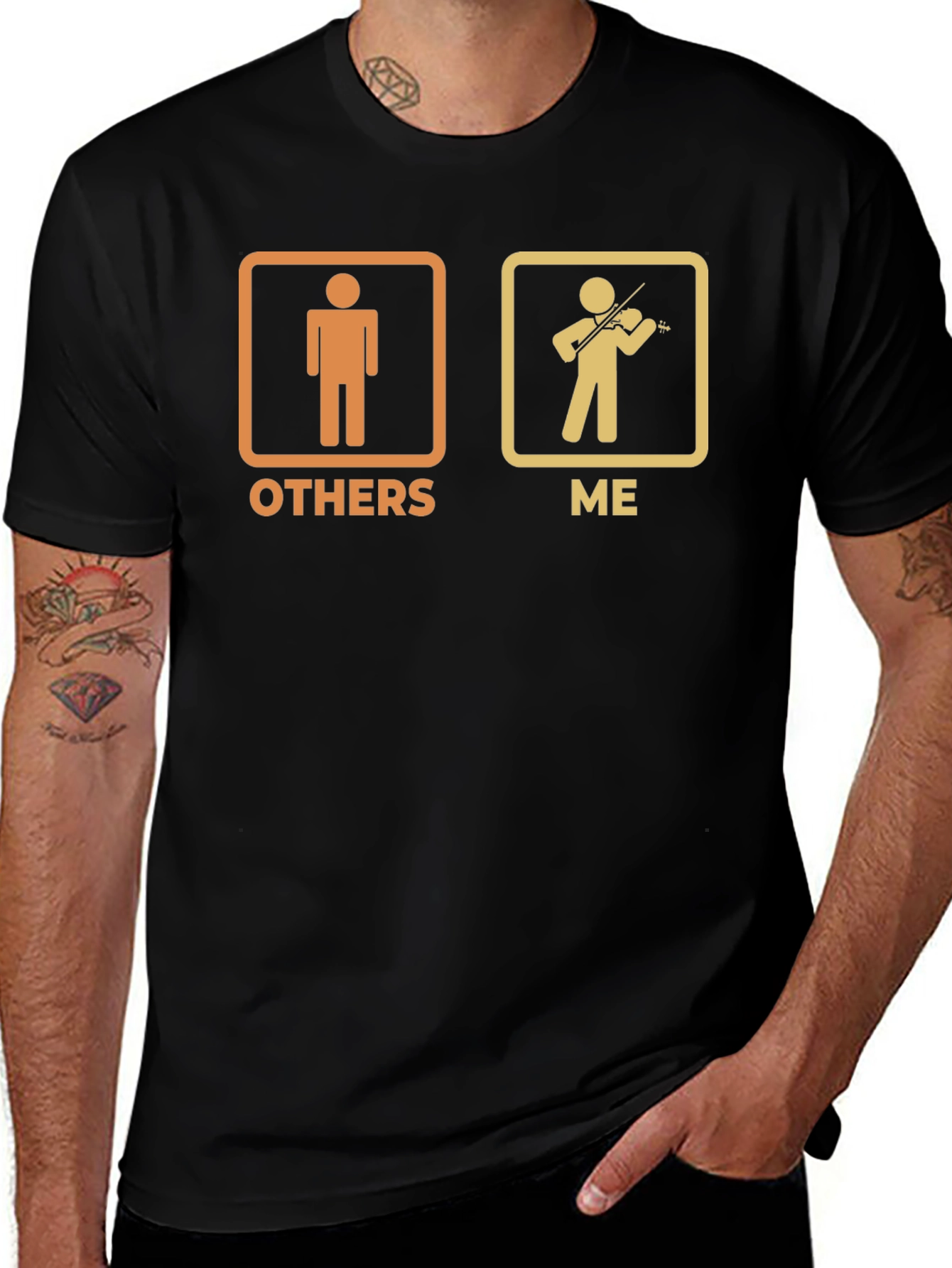 Variant 11 of Musician Humor T-Shirt - Others vs. Me Violin Player Tee