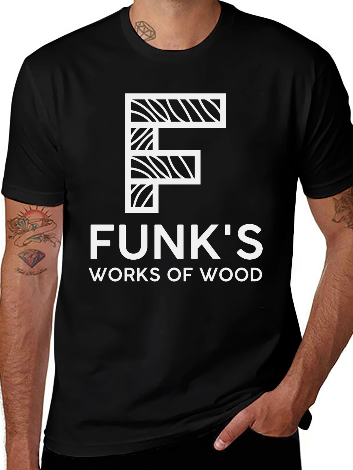 Variant 12 of Funk's Works of Wood T-Shirt - Black
