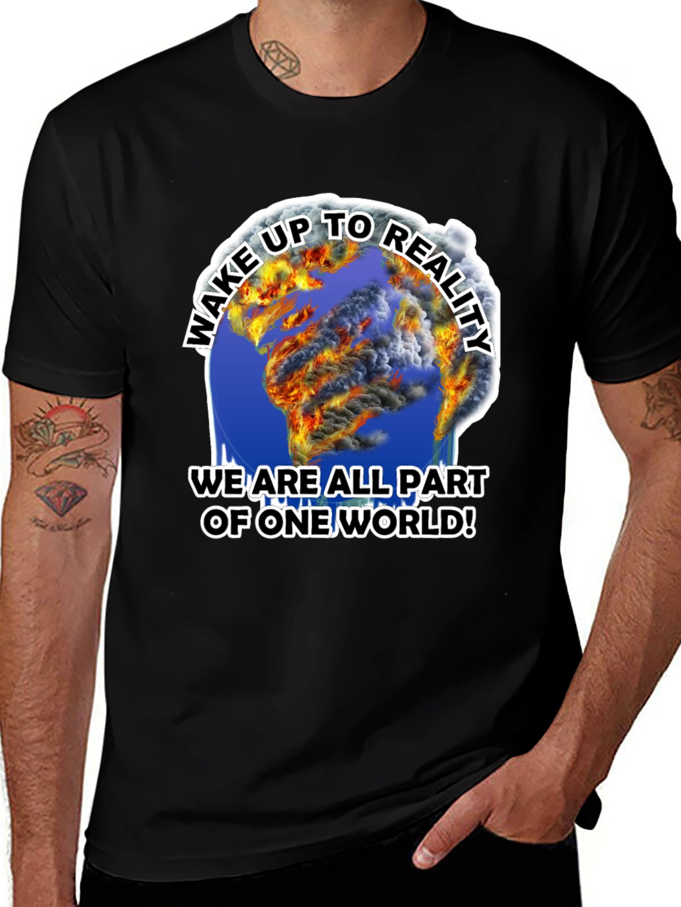Variant 26 of Wake Up To Reality T-Shirt - One World Tee