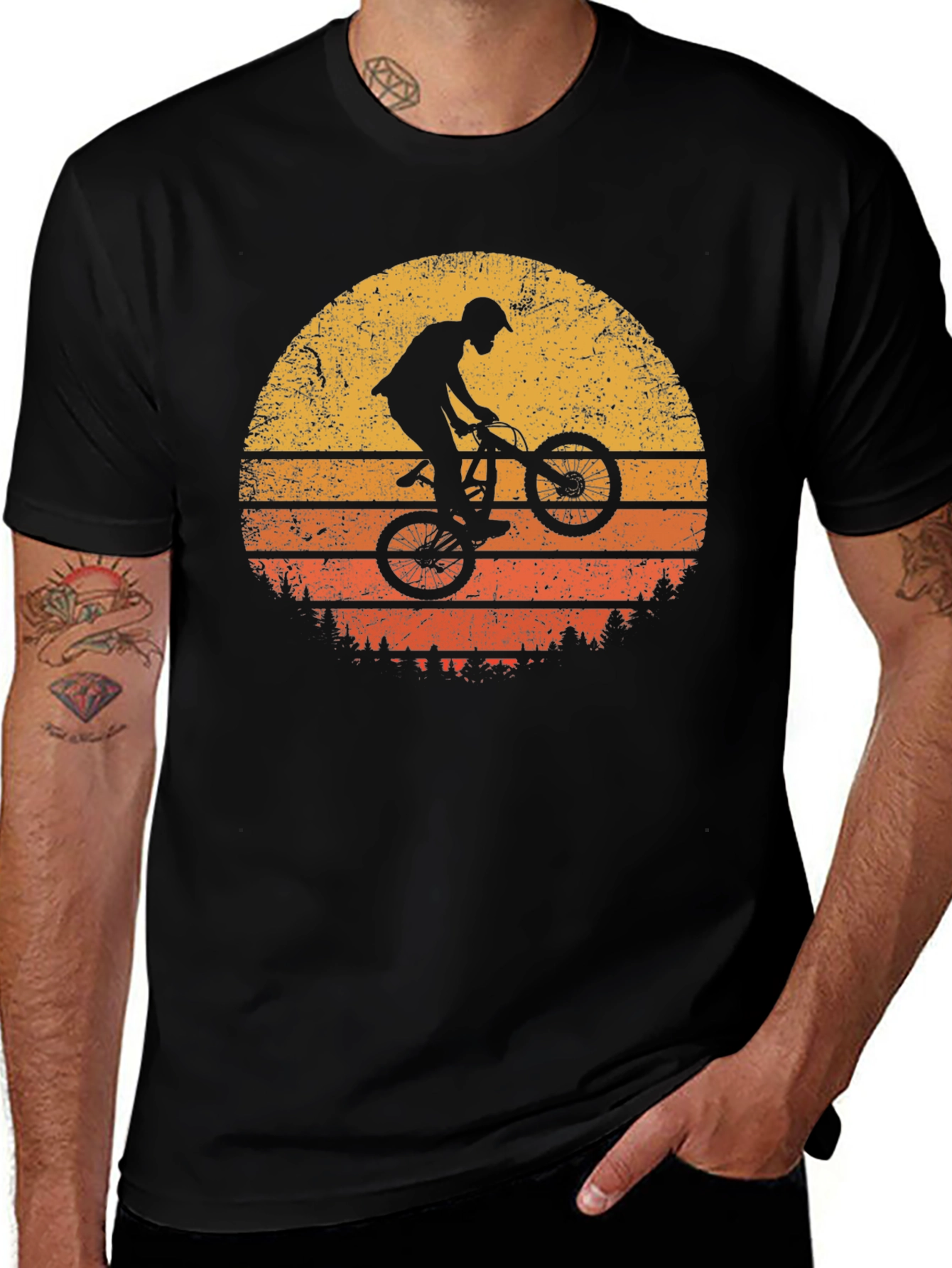 BMX Sunset Graphic Tee - Black