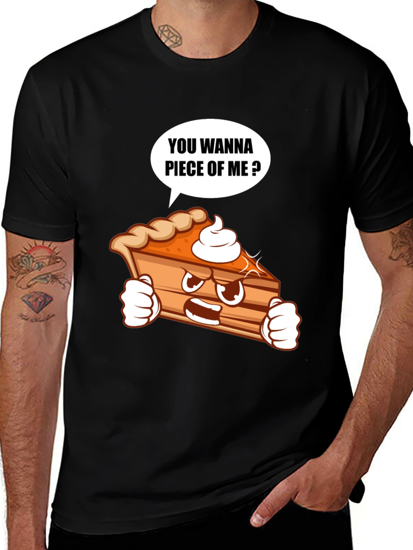 Variant 23 of Funny Pie Slice Cartoon Graphic T-Shirt
