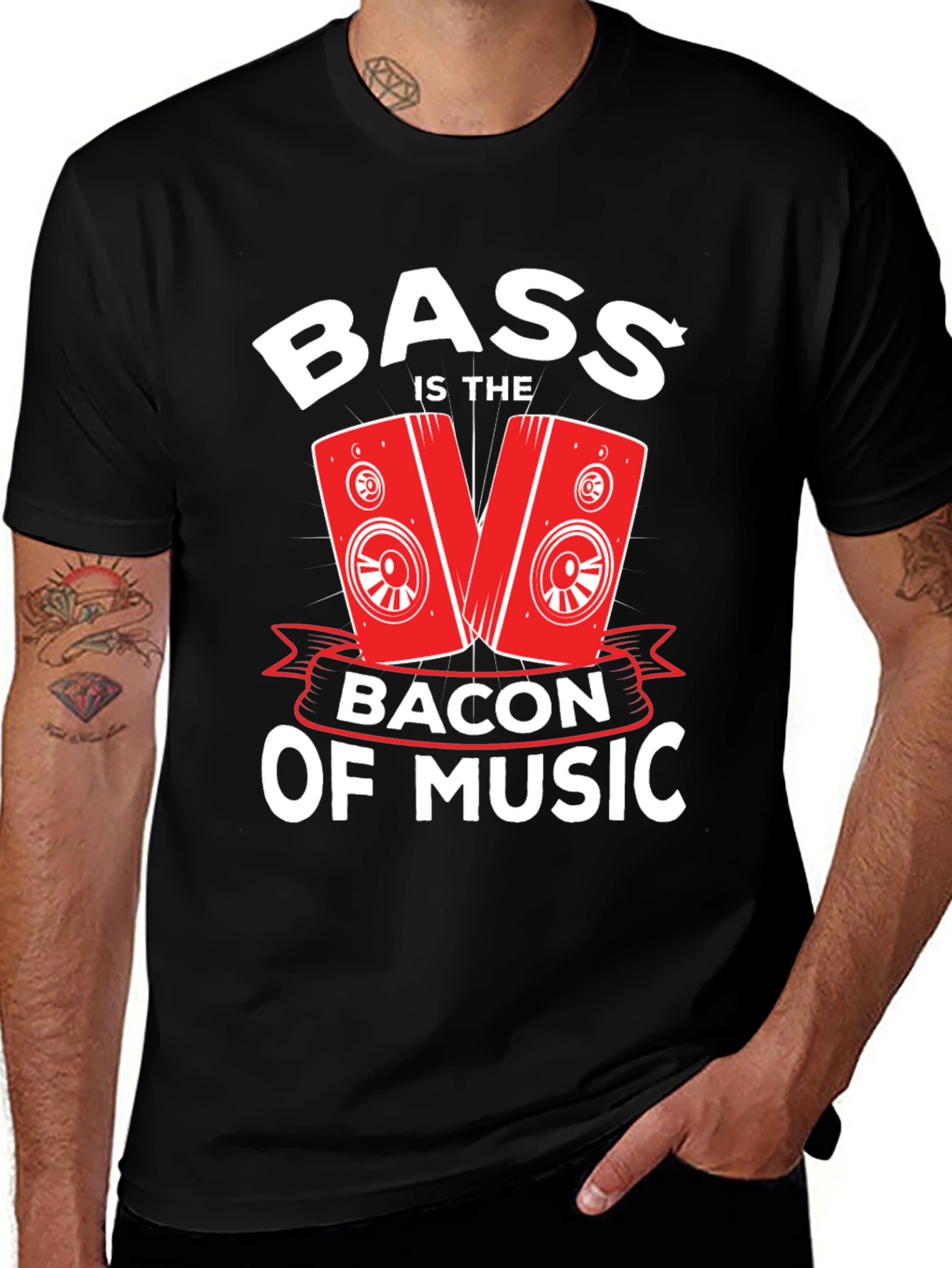 Variant 2 of Bass Is The Bacon Of Music T-Shirt