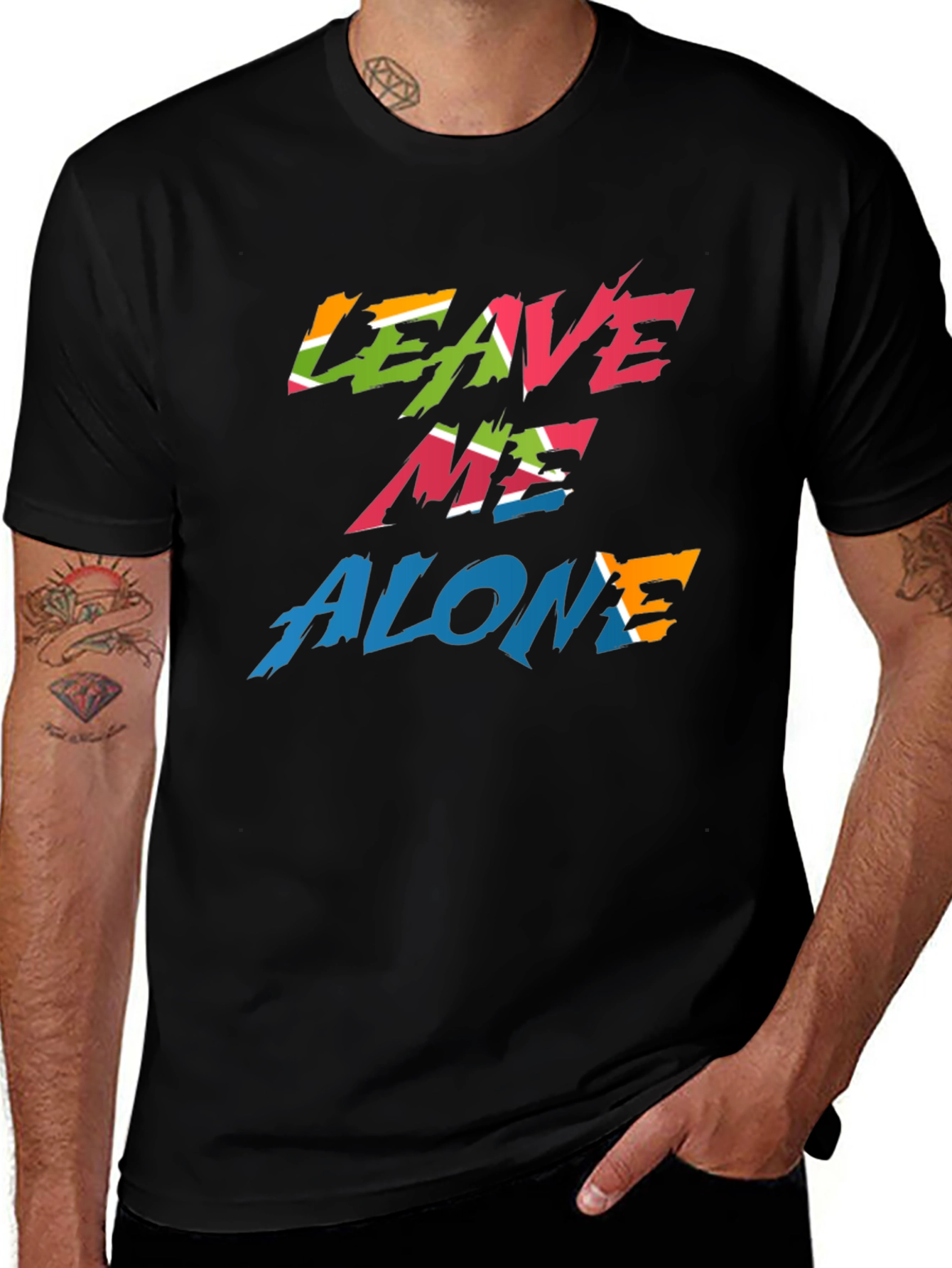 Variant 7 of Leave Me Alone Graphic Print T-Shirt