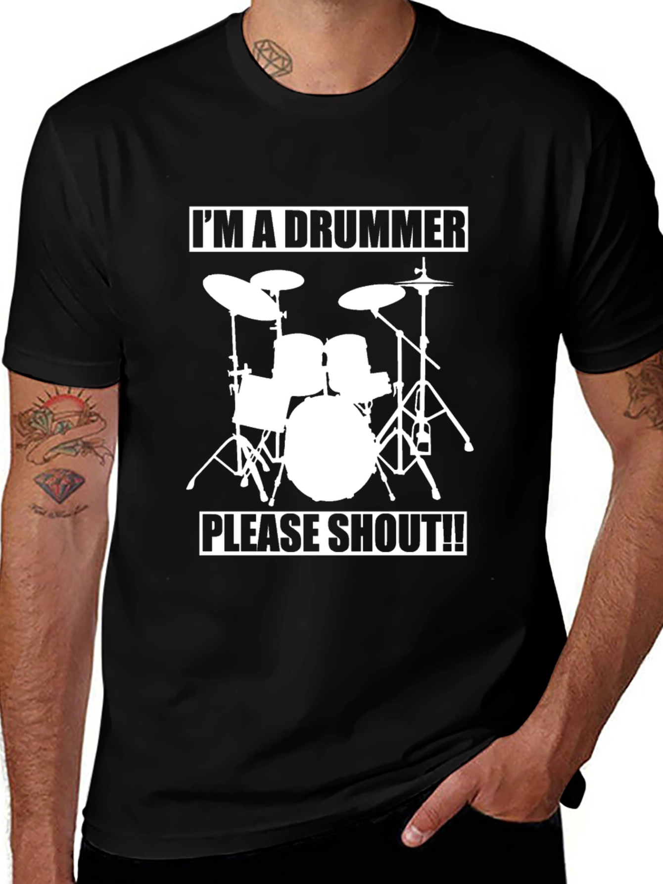 Variant 15 of I'm A Drummer Please Shout T-Shirt