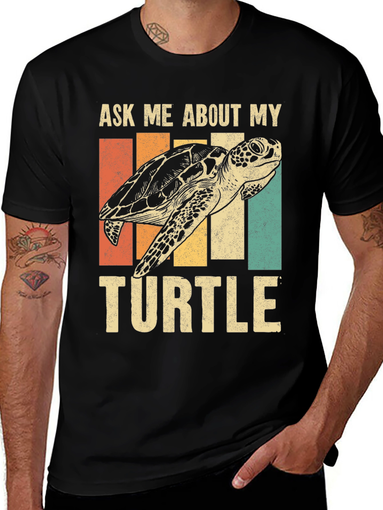 Variant 29 of Ask Me About My Turtle T-Shirt