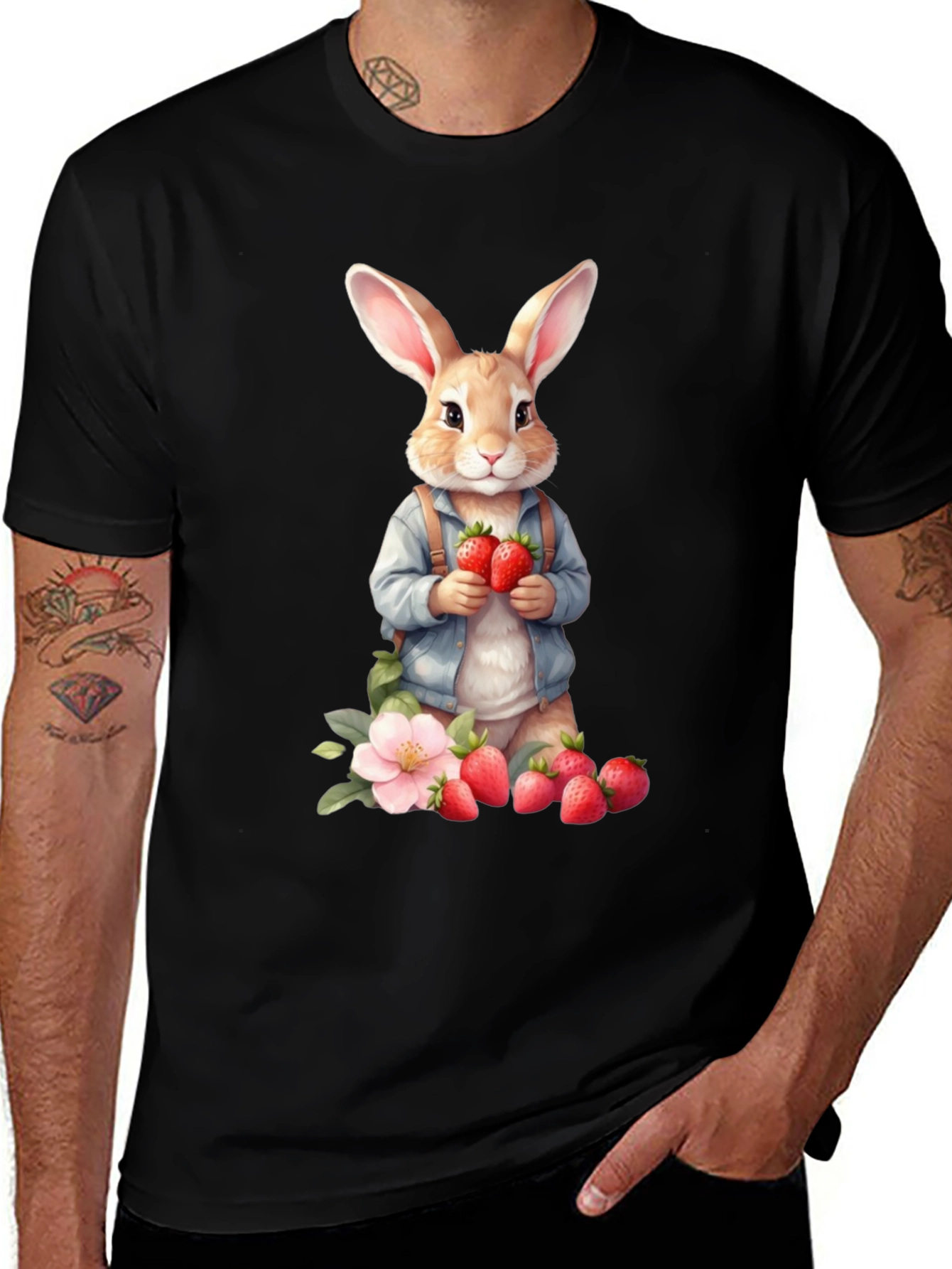 Variant 25 of Bunny & Strawberries Graphic T-Shirt