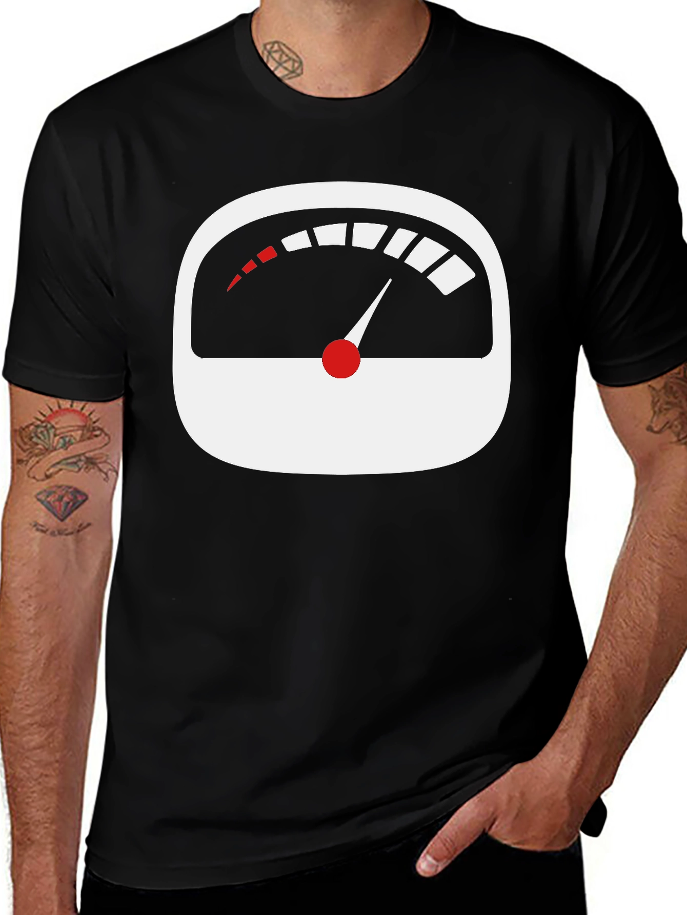 Variant 22 of Speedometer Graphic Tee - Black Cotton T-Shirt