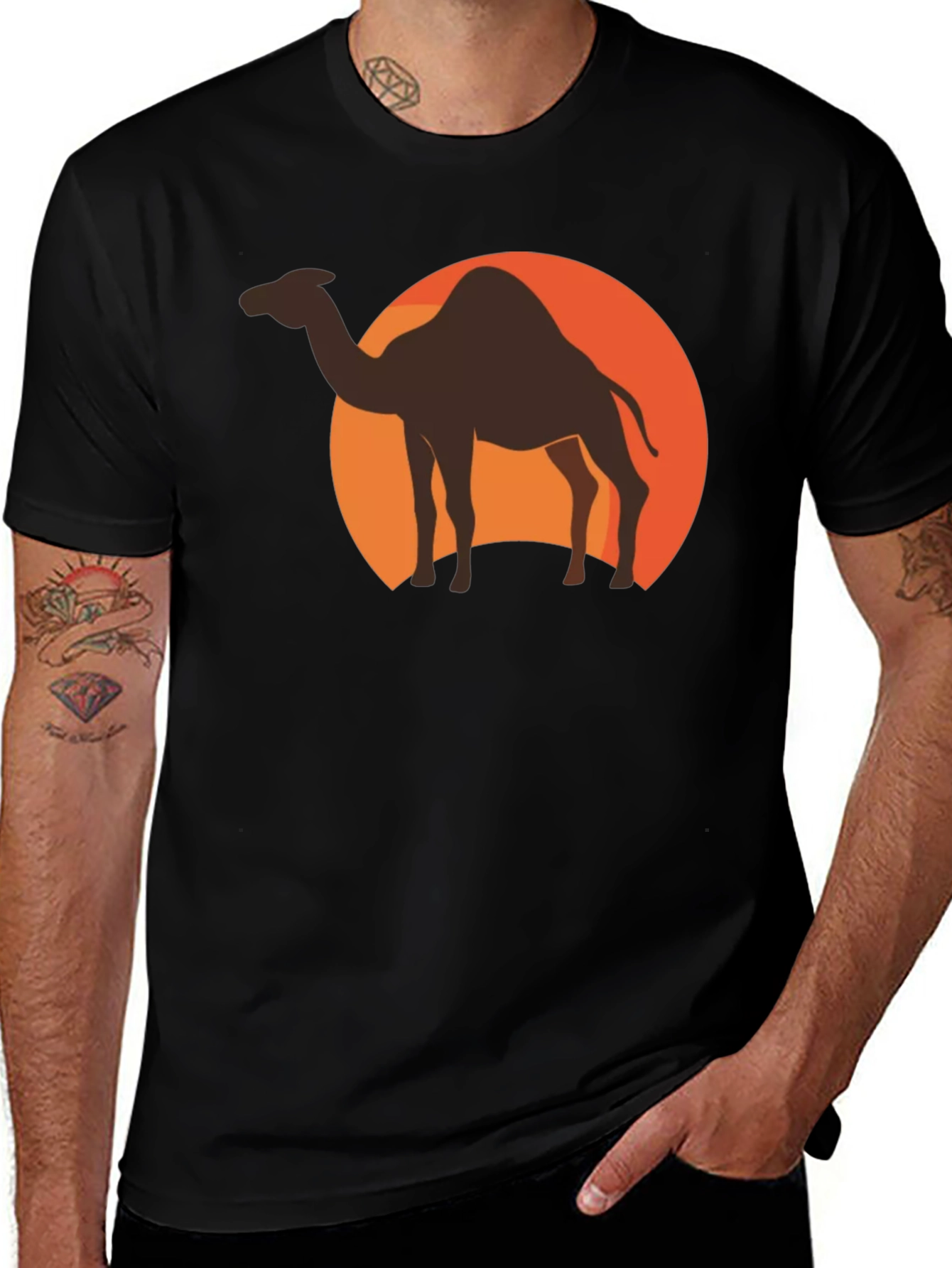 Variant 27 of Camel Sunset Graphic T-Shirt