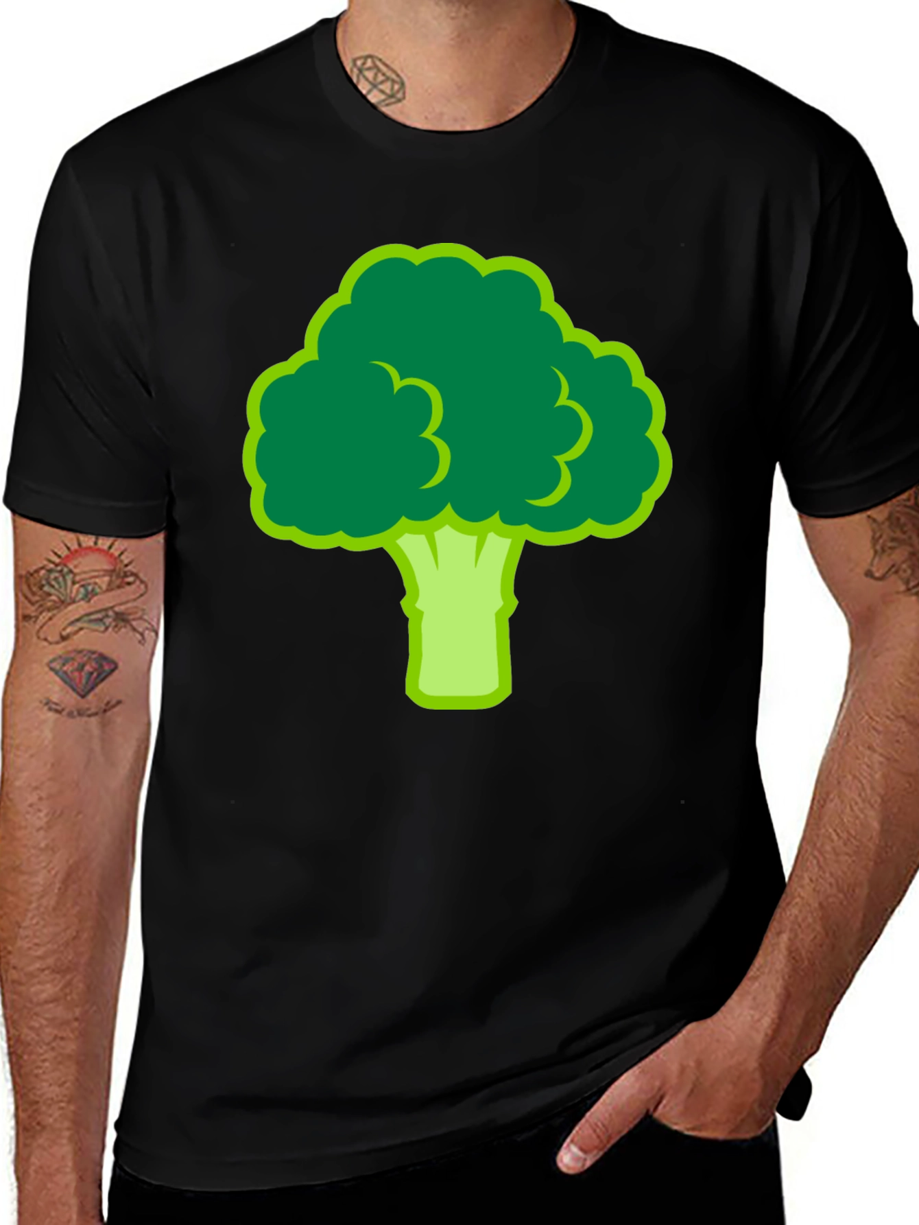 Variant 19 of Broccoli Graphic Tee - Quirky Vegetable Shirt