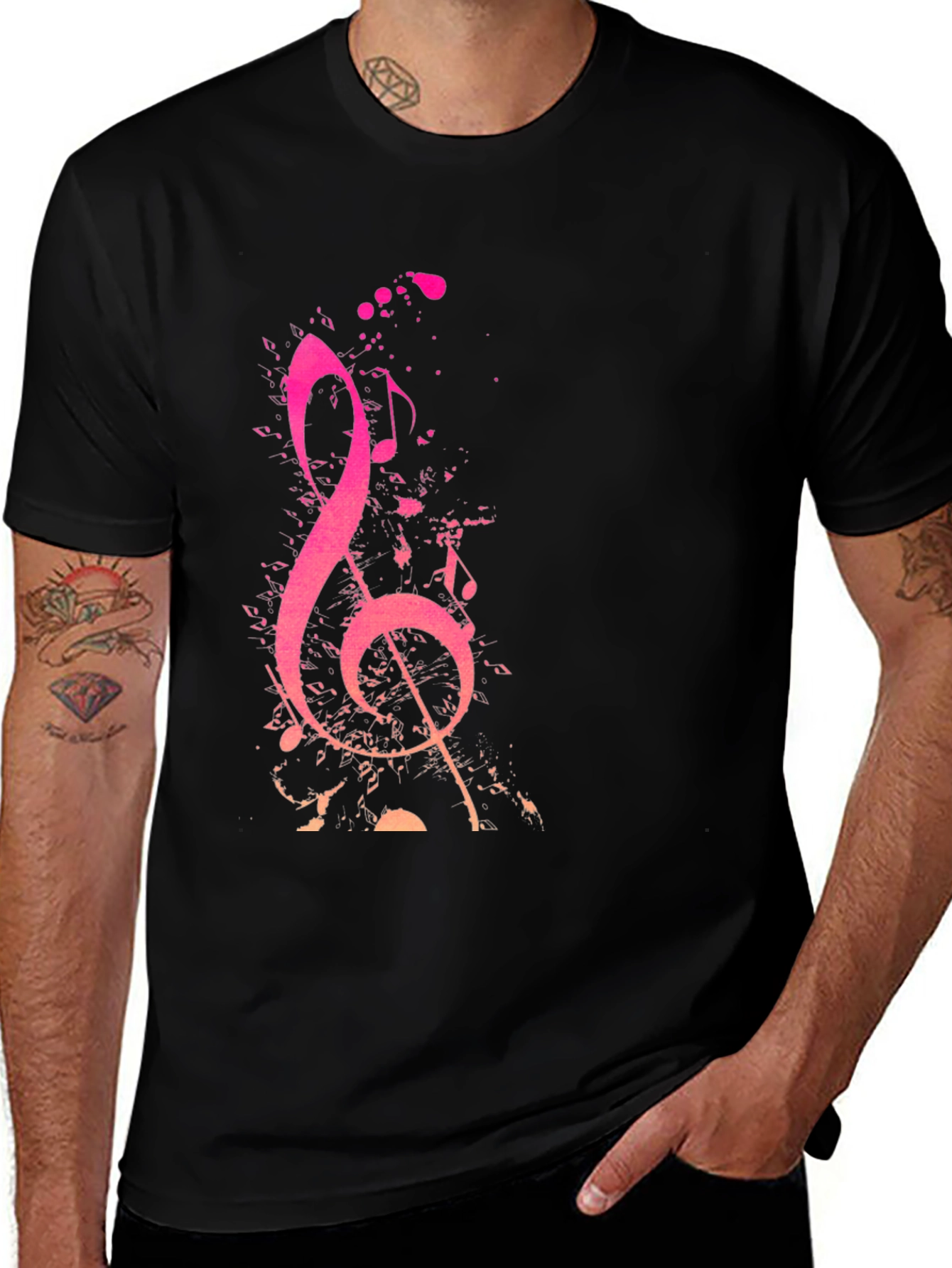 Variant 3 of Music Lover T-Shirt - Treble Clef Graphic Tee