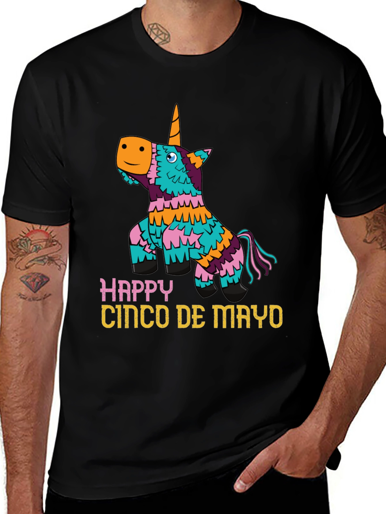 Happy Cinco De Mayo Unicorn Pinata Graphic T-Shirt