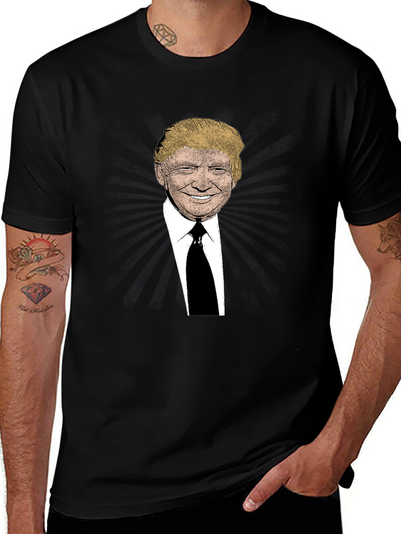 Variant 6 of Trump Graphic Print Black T-Shirt