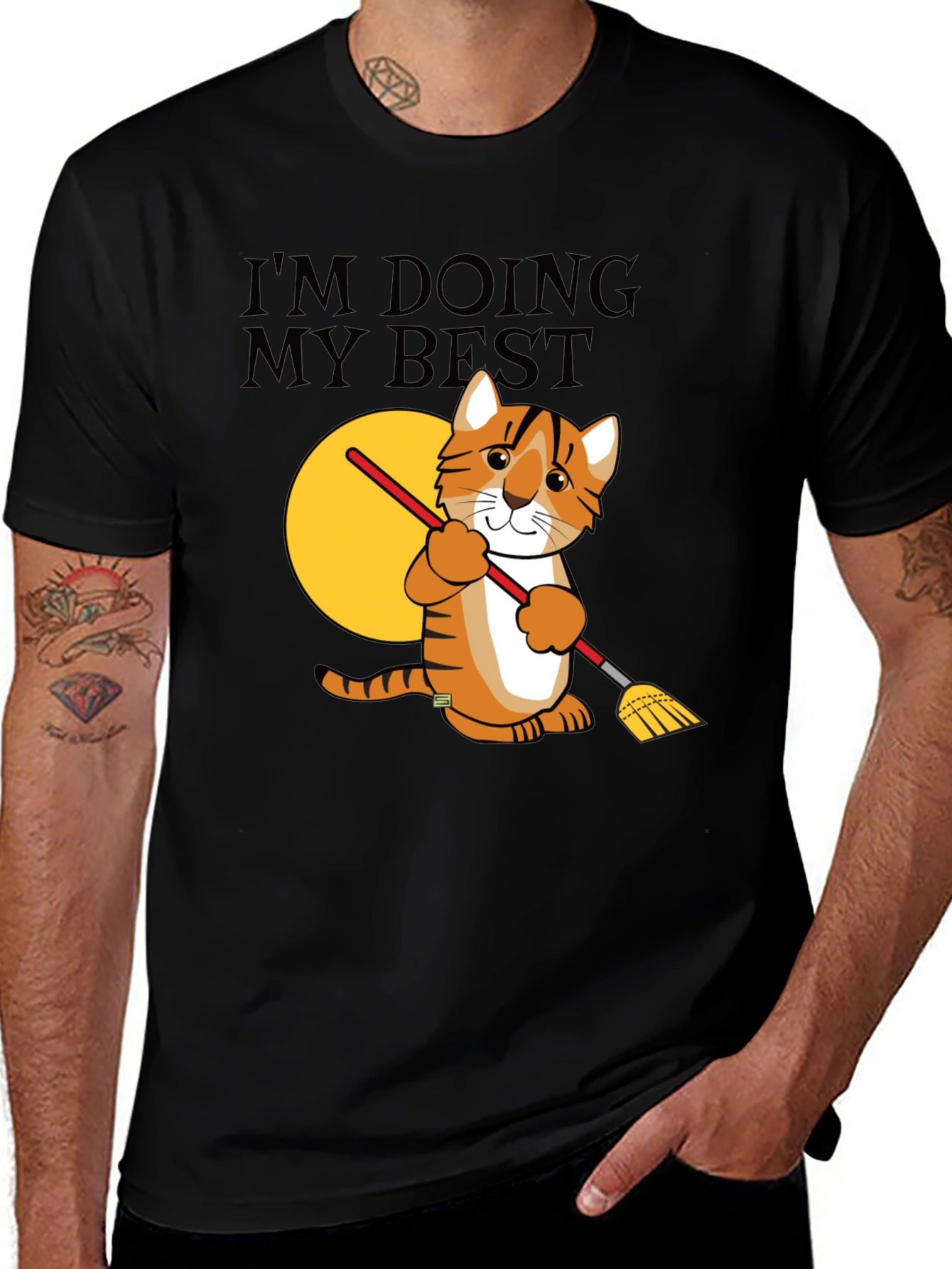 Variant 22 of Funny Cat Doing My Best Graphic Tee