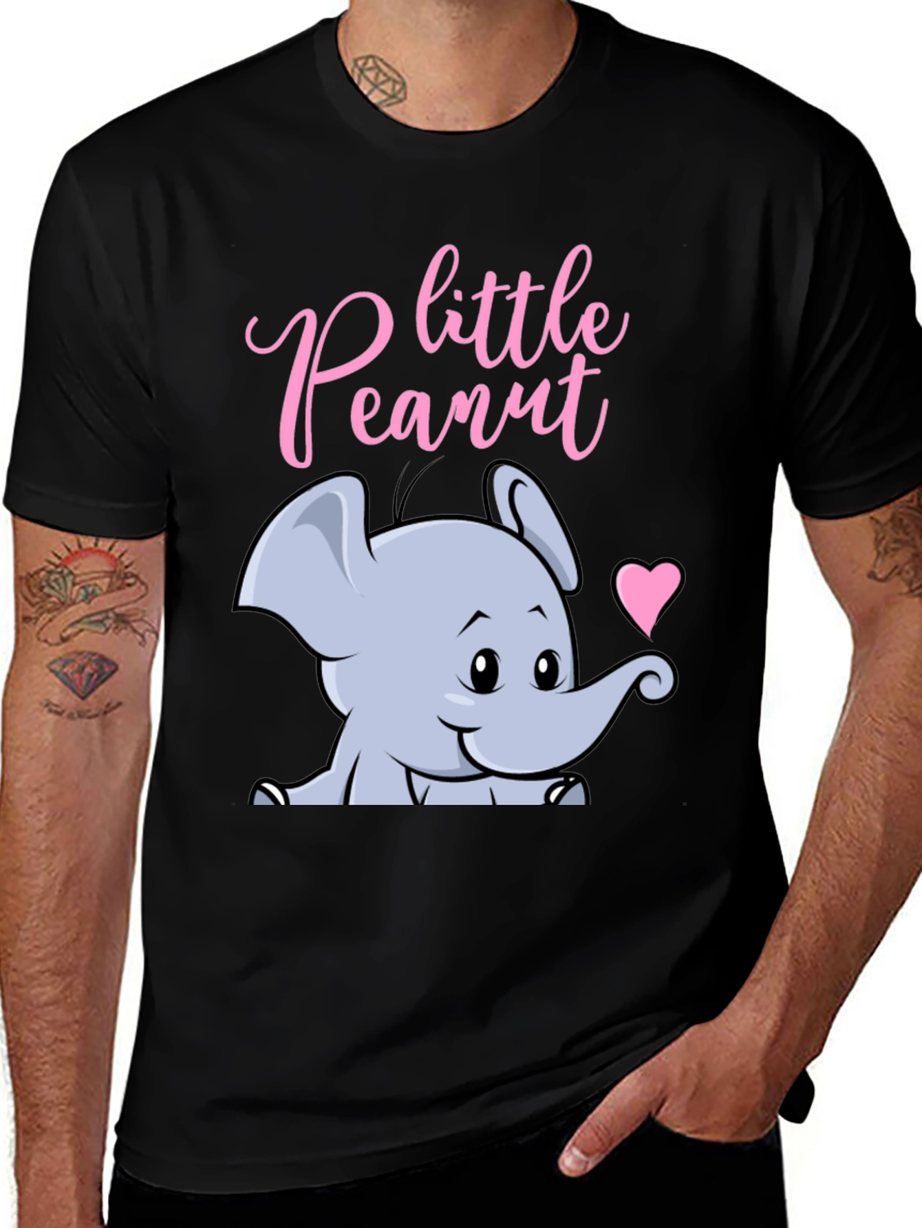 Cute Elephant Little Peanut Baby Shower T-Shirt
