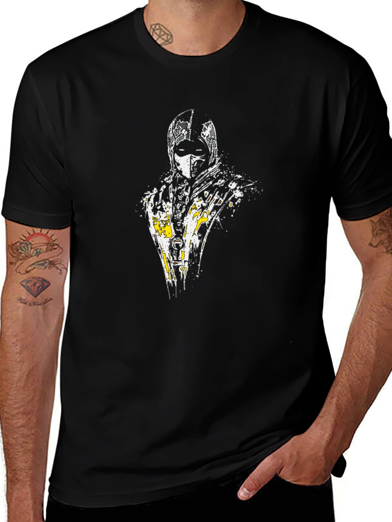 Variant 24 of Men's Mortal Kombat Scorpion Graphic Tee