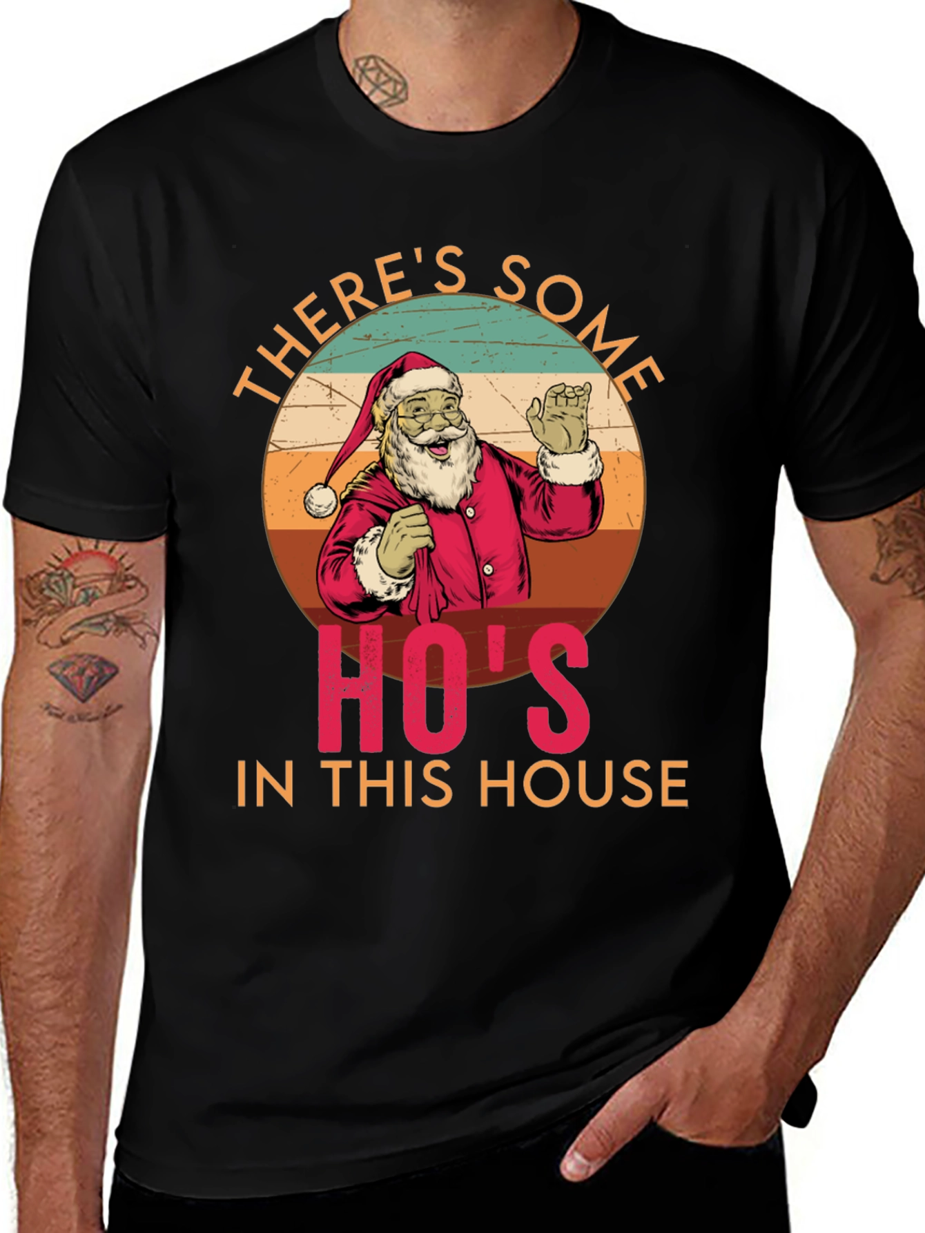 There's Some Ho's In This House Santa Tee