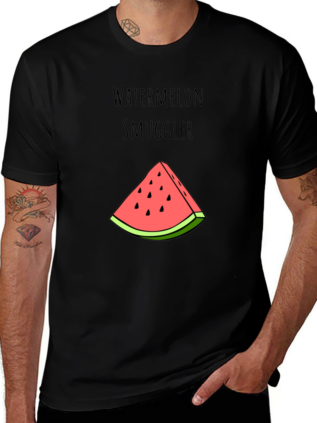 Variant 29 of Watermelon Smuggler Graphic Tee - Funny Summer Shirt
