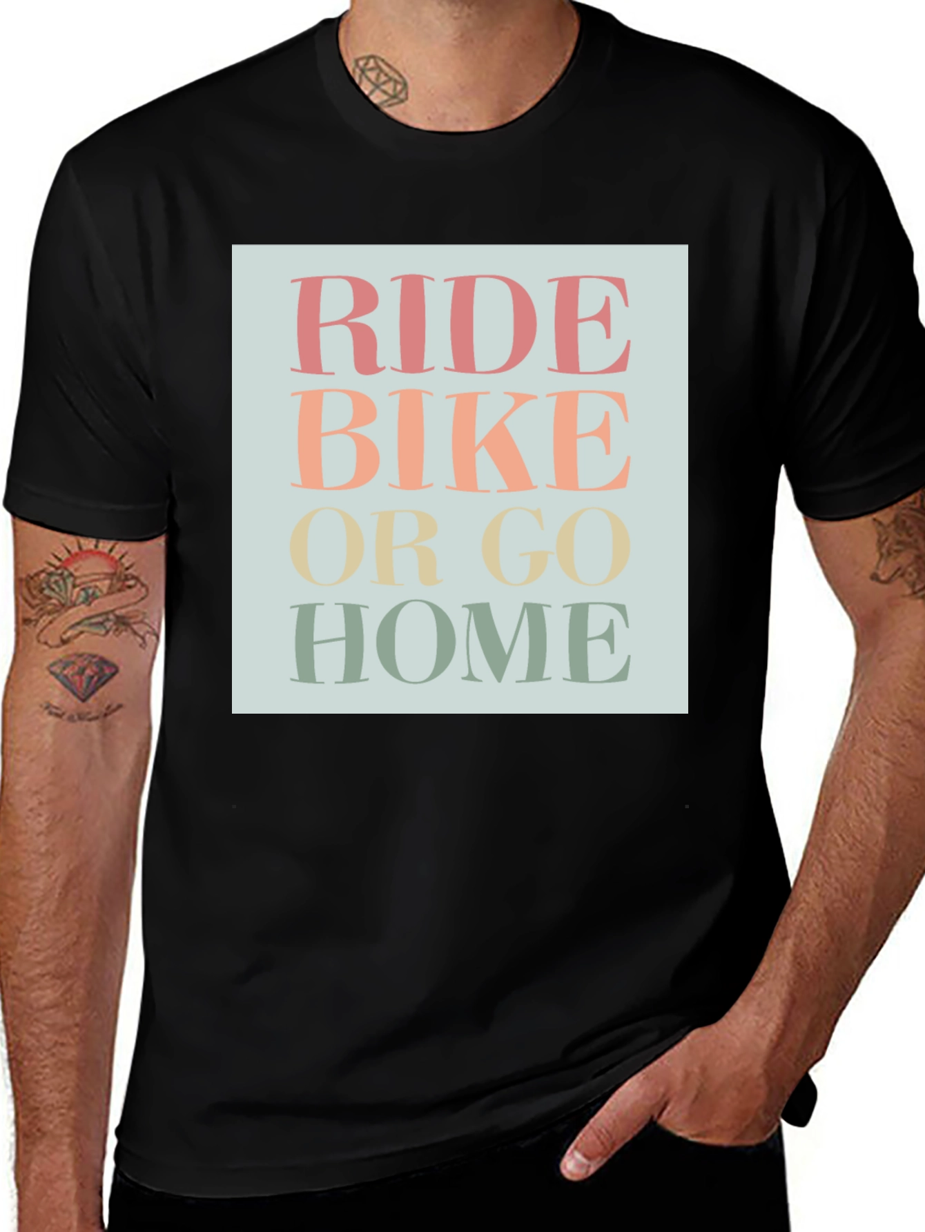 Variant 15 of Ride Bike Or Go Home Graphic Tee