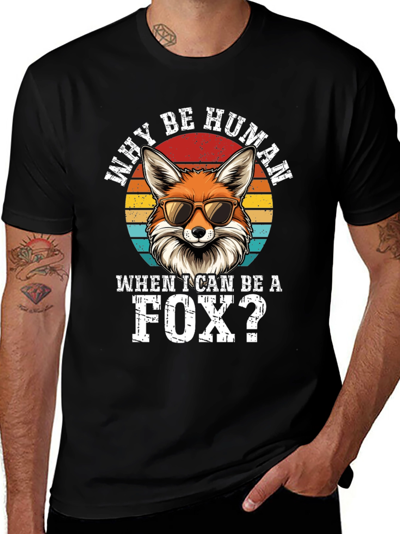 Variant 16 of Why Be Human Fox T-Shirt