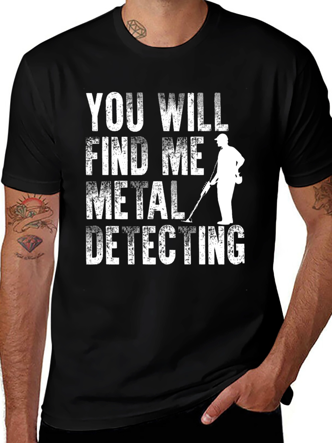 Variant 13 of Metal Detecting T-Shirt: Find Me Metal Detecting