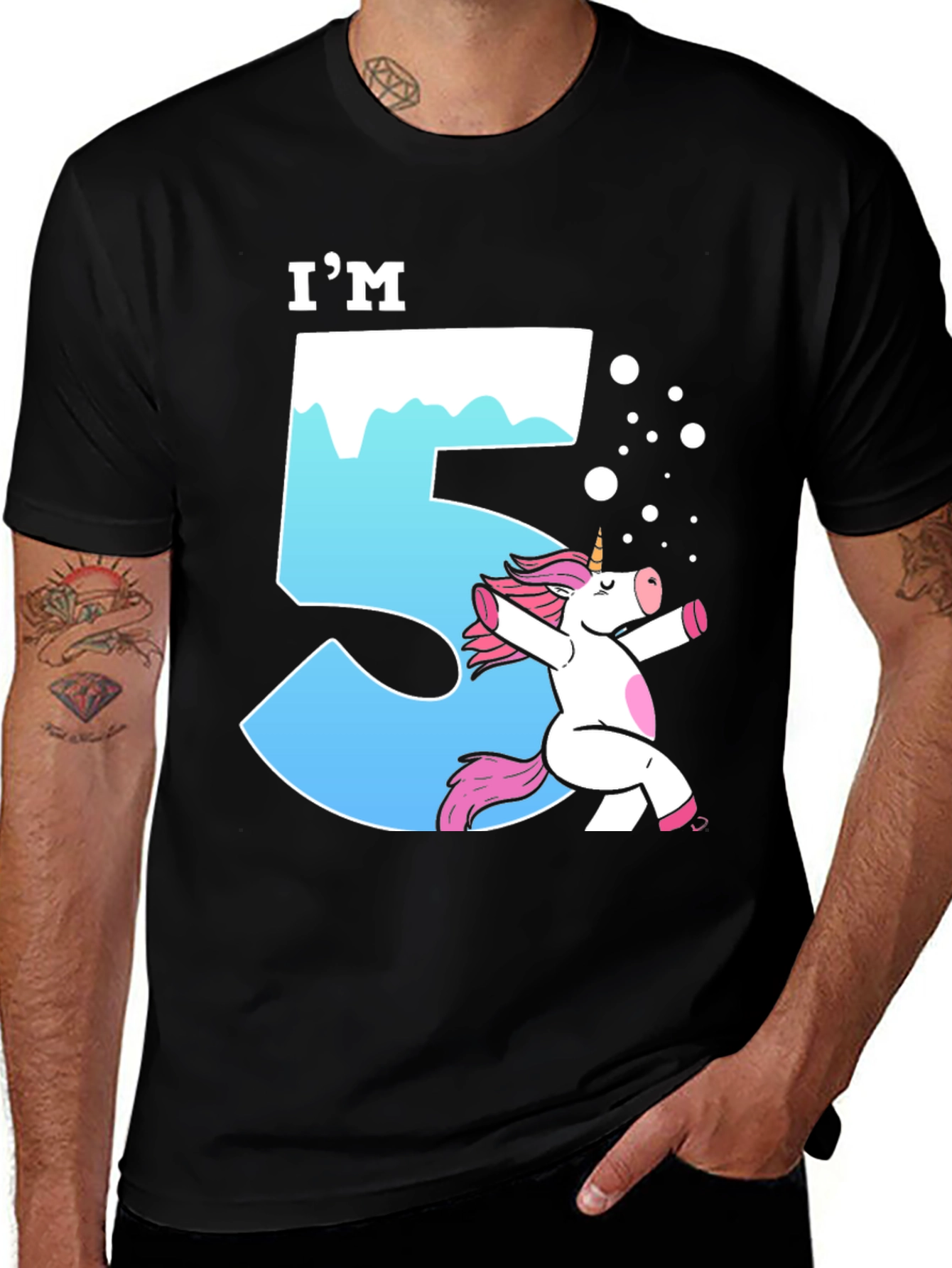 Variant 12 of I'm Five Unicorn Birthday T-Shirt